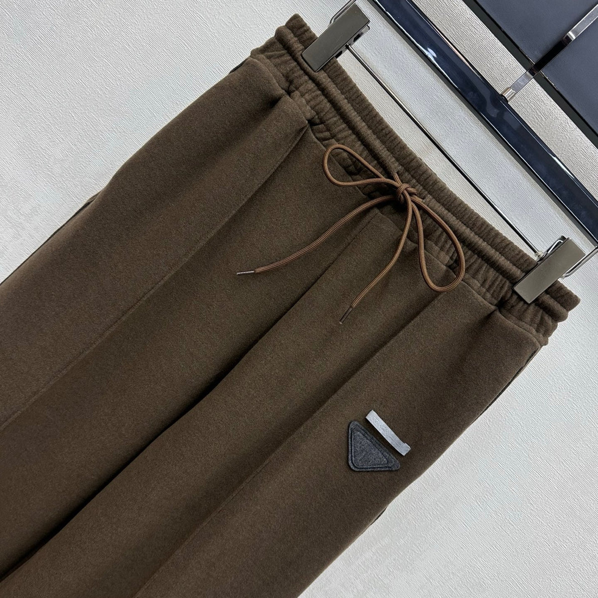 Prada 26s Triangle Logo Wide Leg Joggers Drawstring Cotton 4274853