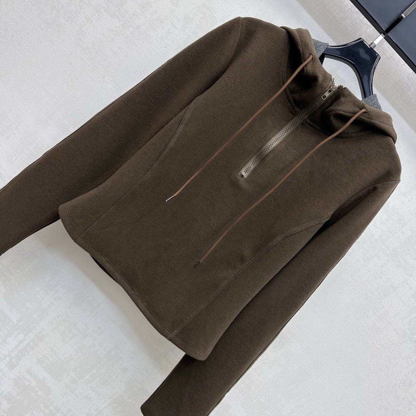Prada 26s Half Zip Hooded Sweatshirt Multi-Blend