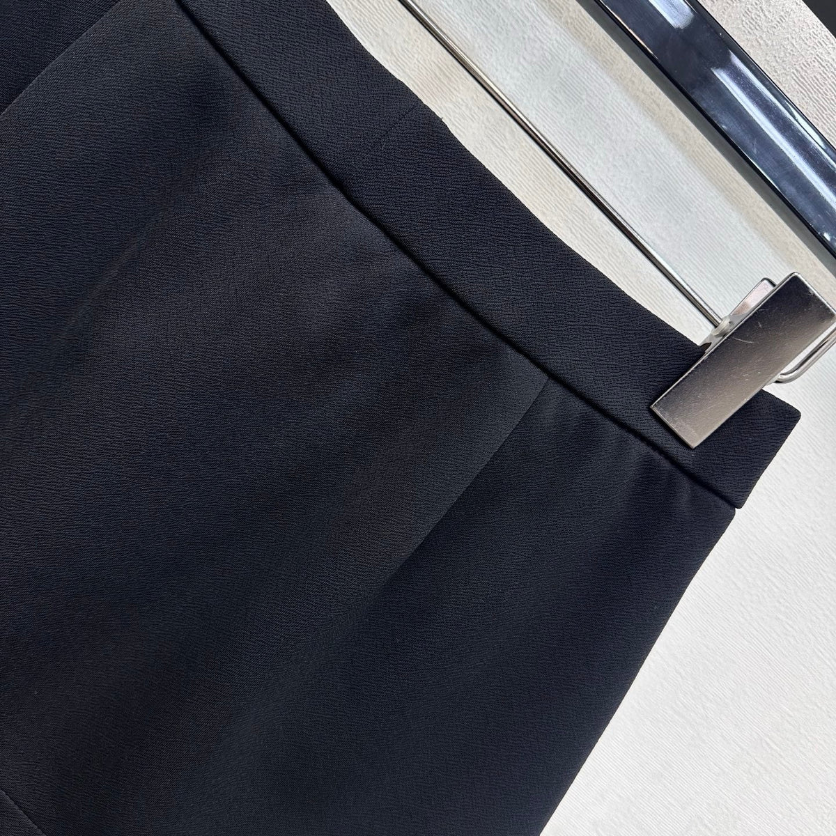 CC 26s Skirt Overlay Flare Pants CC Buttons Black Cotton Polyester Spandex 427494