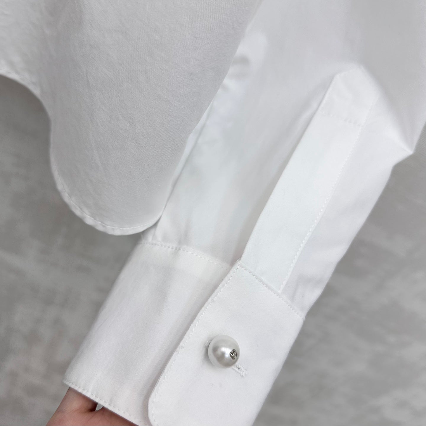 CC 26s Embroidered CC Logo Shirt White Cotton 427495