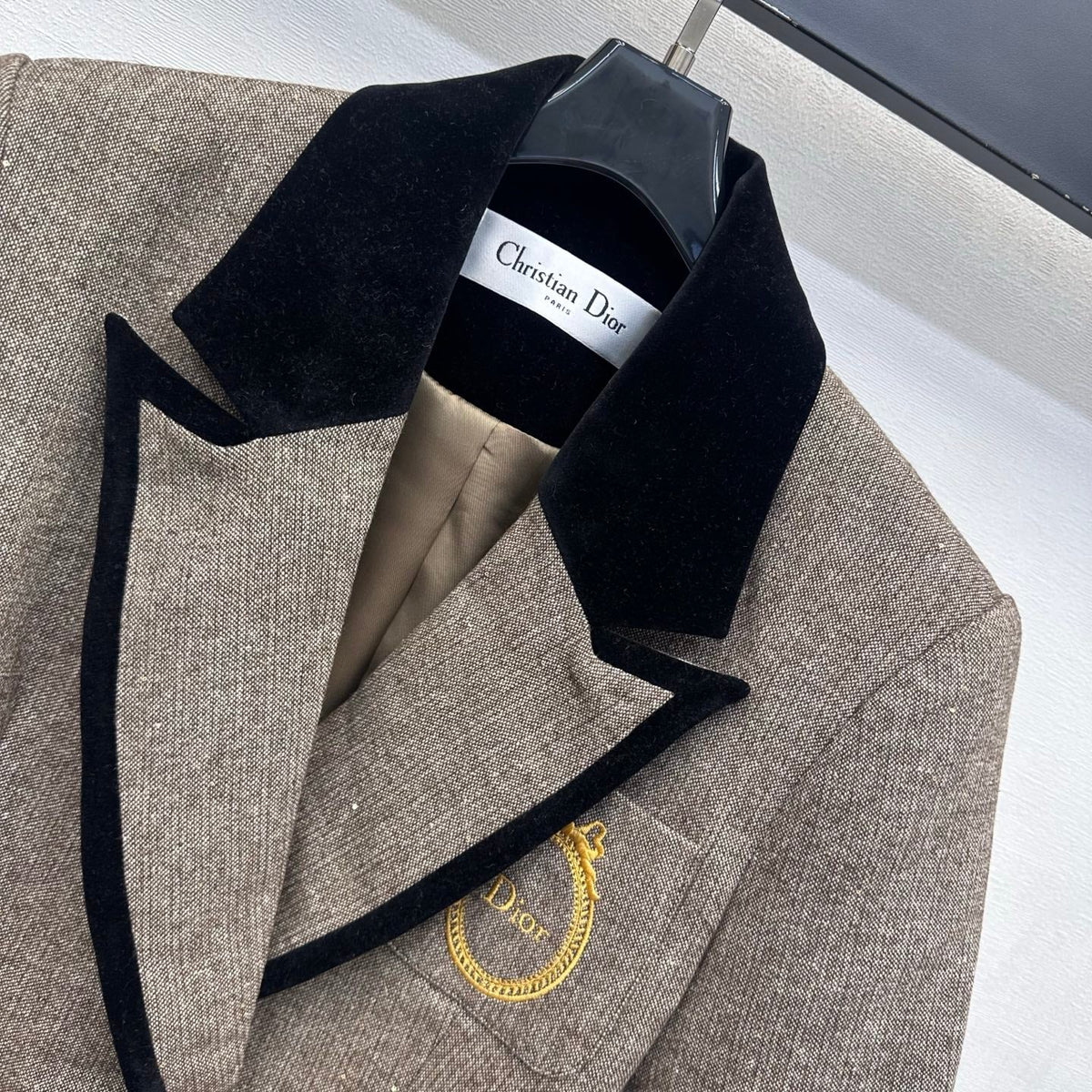 CD 26s Double Breasted Blazer Brown Cotton Wool 434138