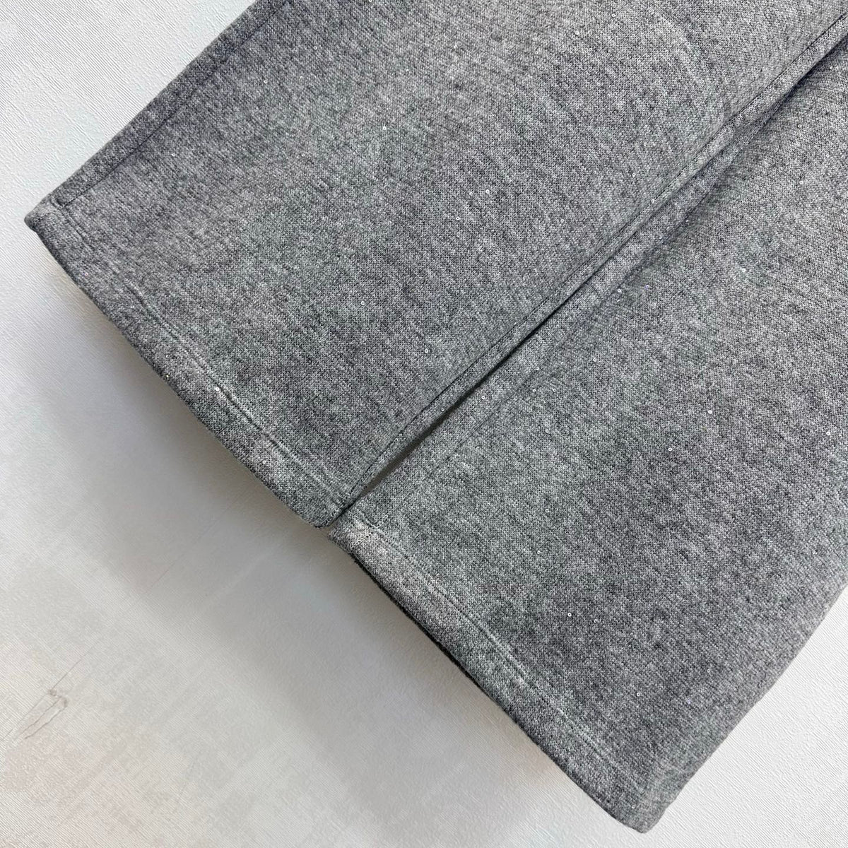Miu Miu Wide Leg Pants Grey Wool Blend 434186