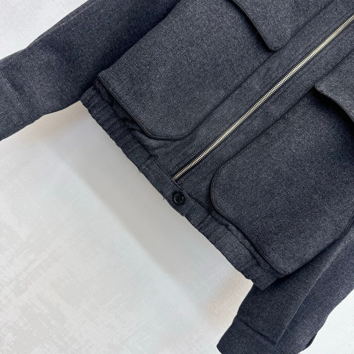 Miu Miu Bomber Jacket Charcoal Cotton Blend 434178