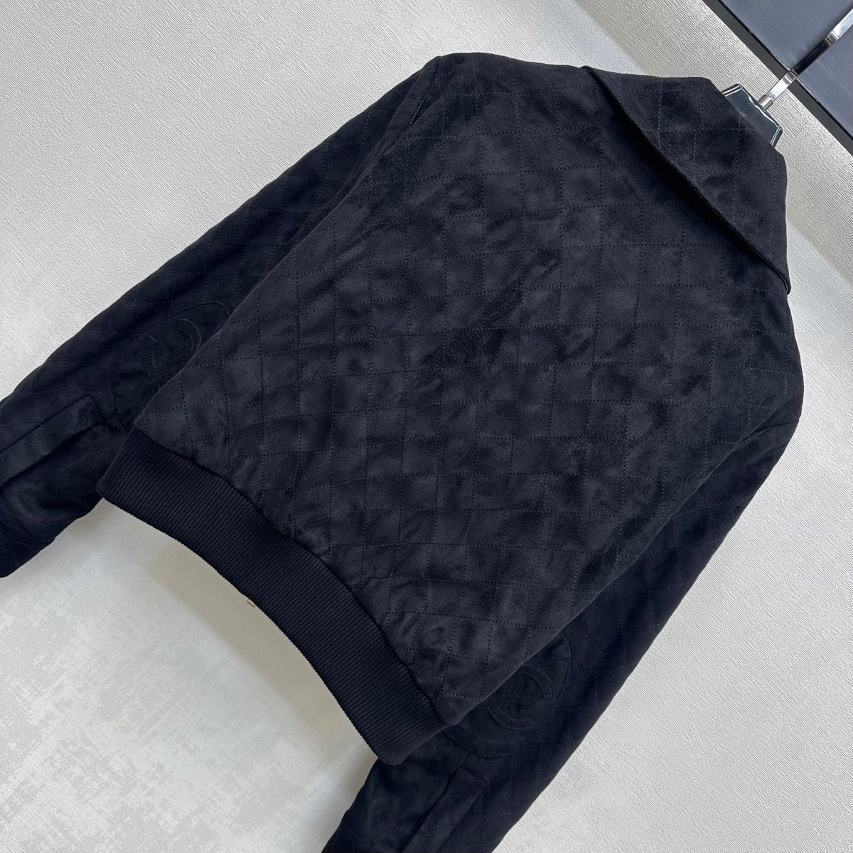 CC Suede Zip Up Jacket Black Cotton 433927