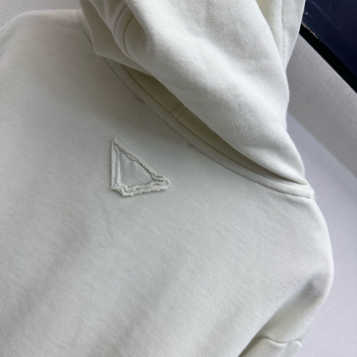 Prada Zip Up Hoodie White Cotton 434096