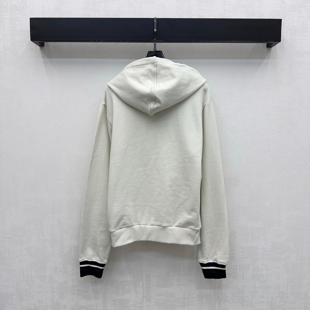 Prada Zip Up Hoodie White Cotton 434096