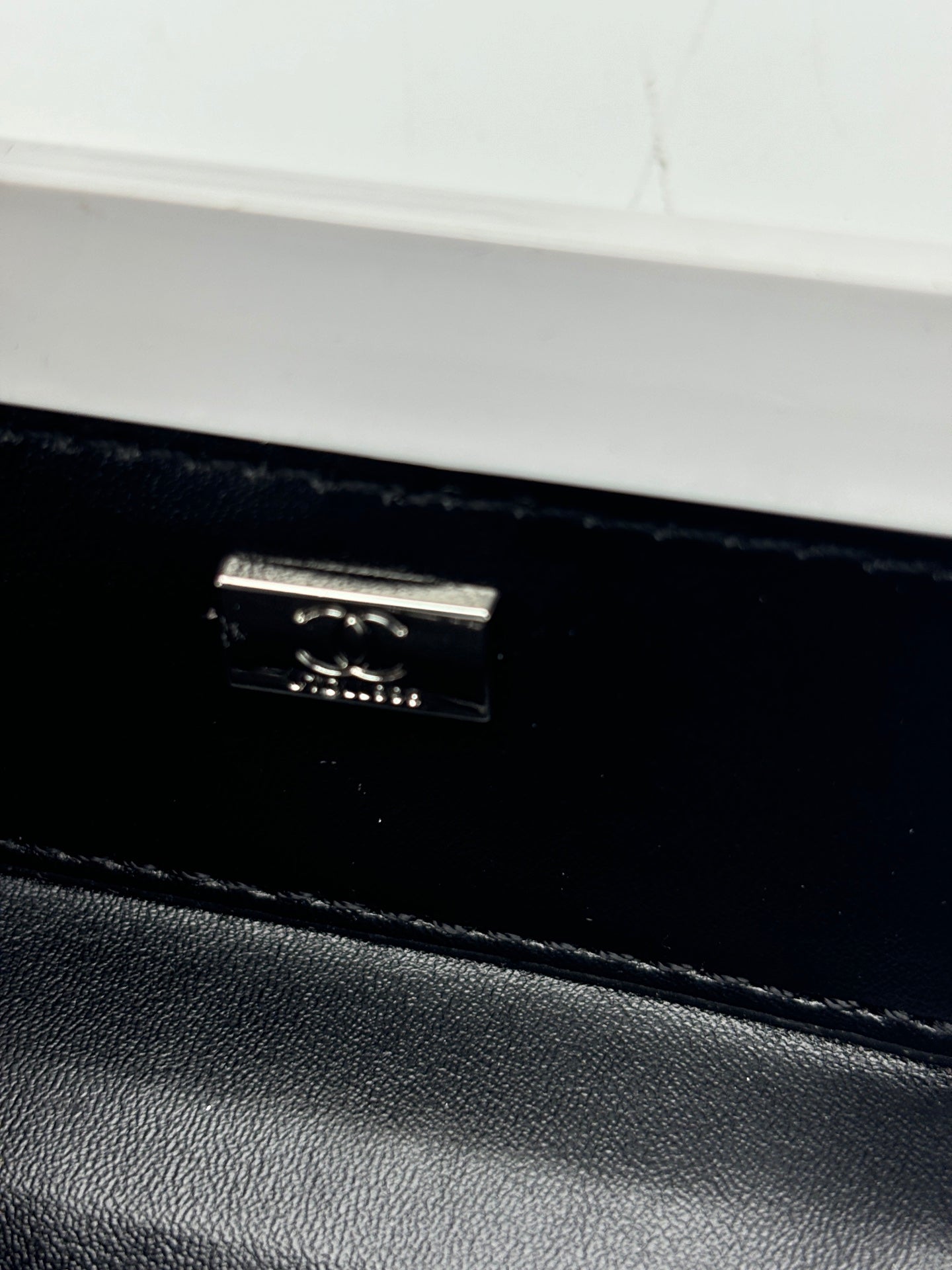 CC Evening Bag White Blue Acrylic