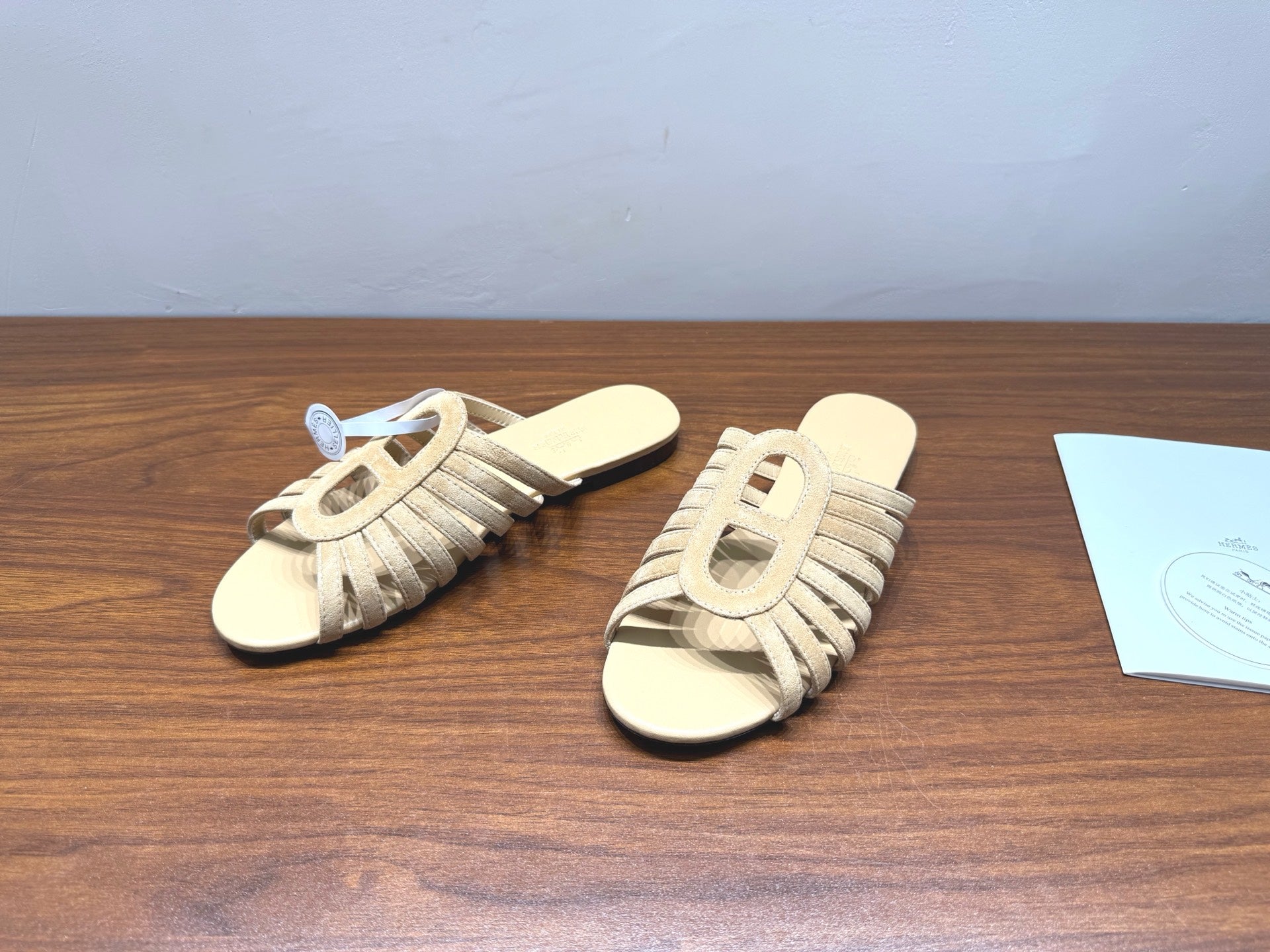 HM Noria Sandals Light Khaki Suede 849479