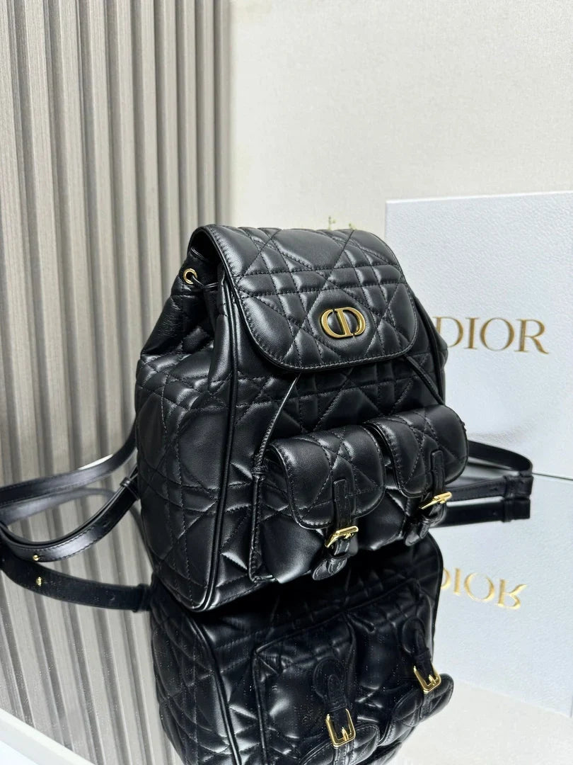 Dior 2026 Caro Backpack 19.5cm Lambskin