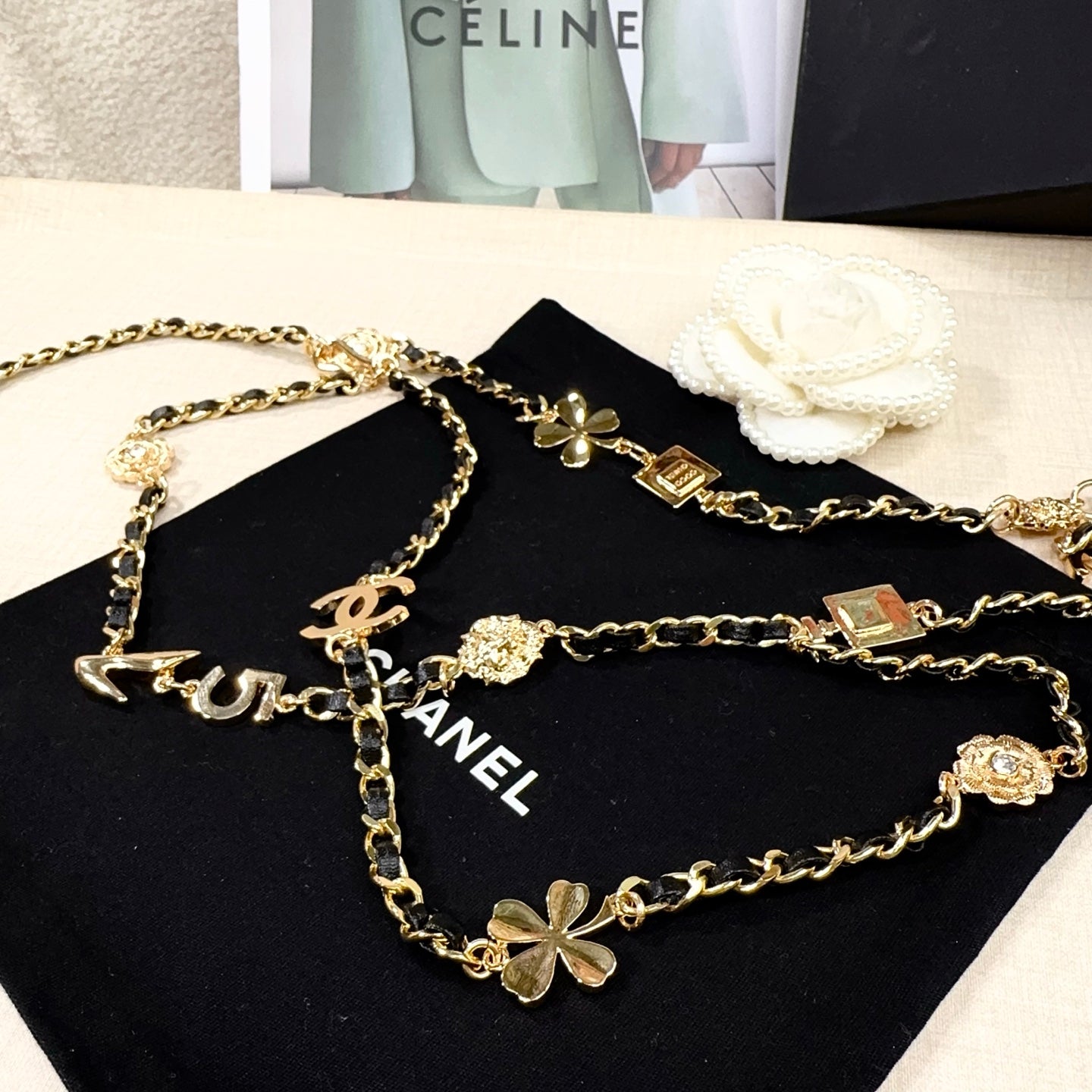 Chanel 2026 CC Logo Plaque Waist Belt 216565