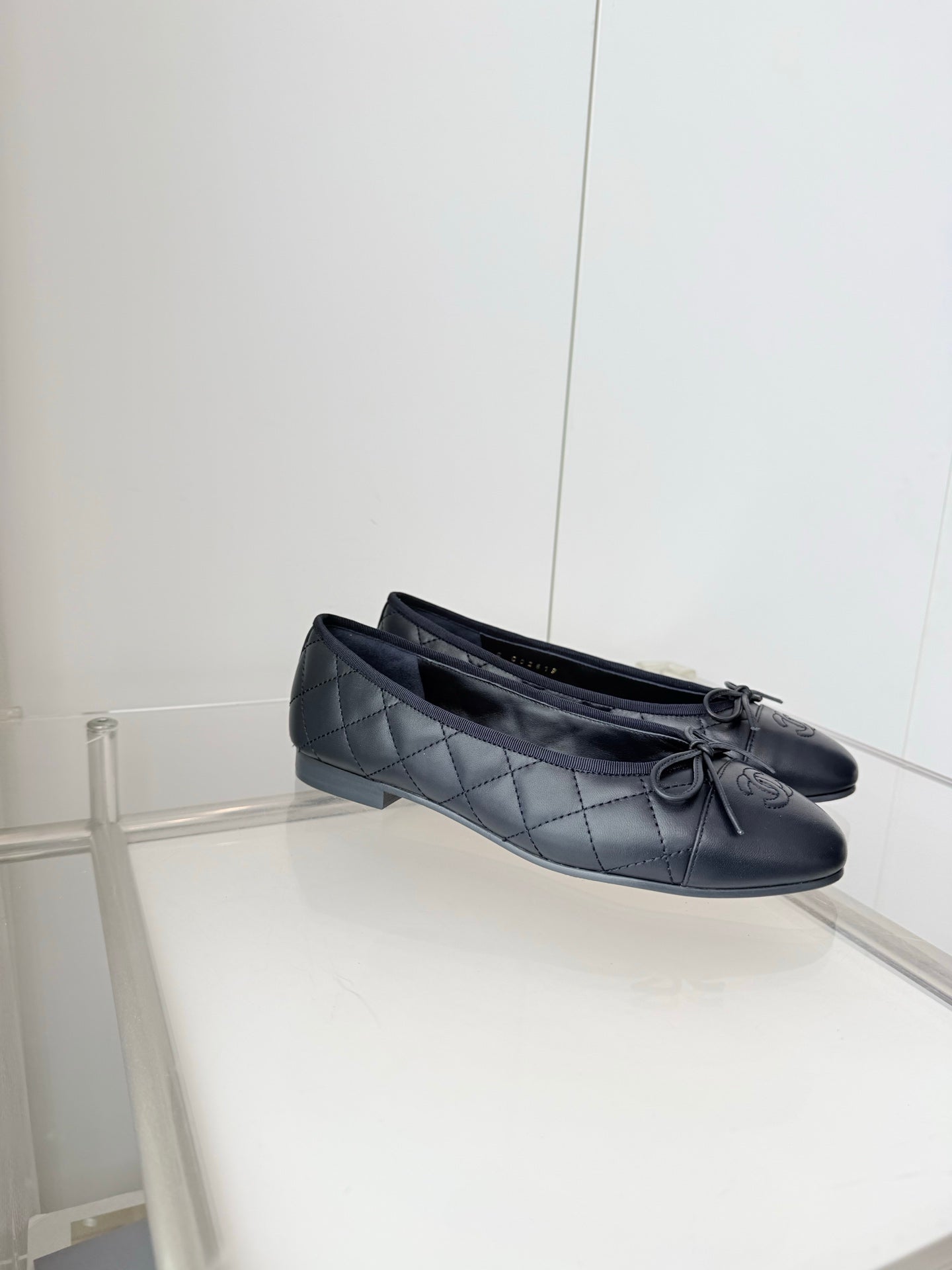 Chanel 2026 Ballet Flat Dark Blue Quited Lambskin 697393