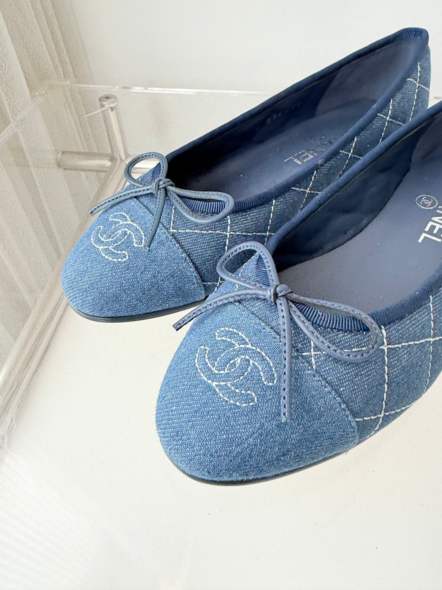 Chanel 2026 Ballet Flat Blue Denim 697394