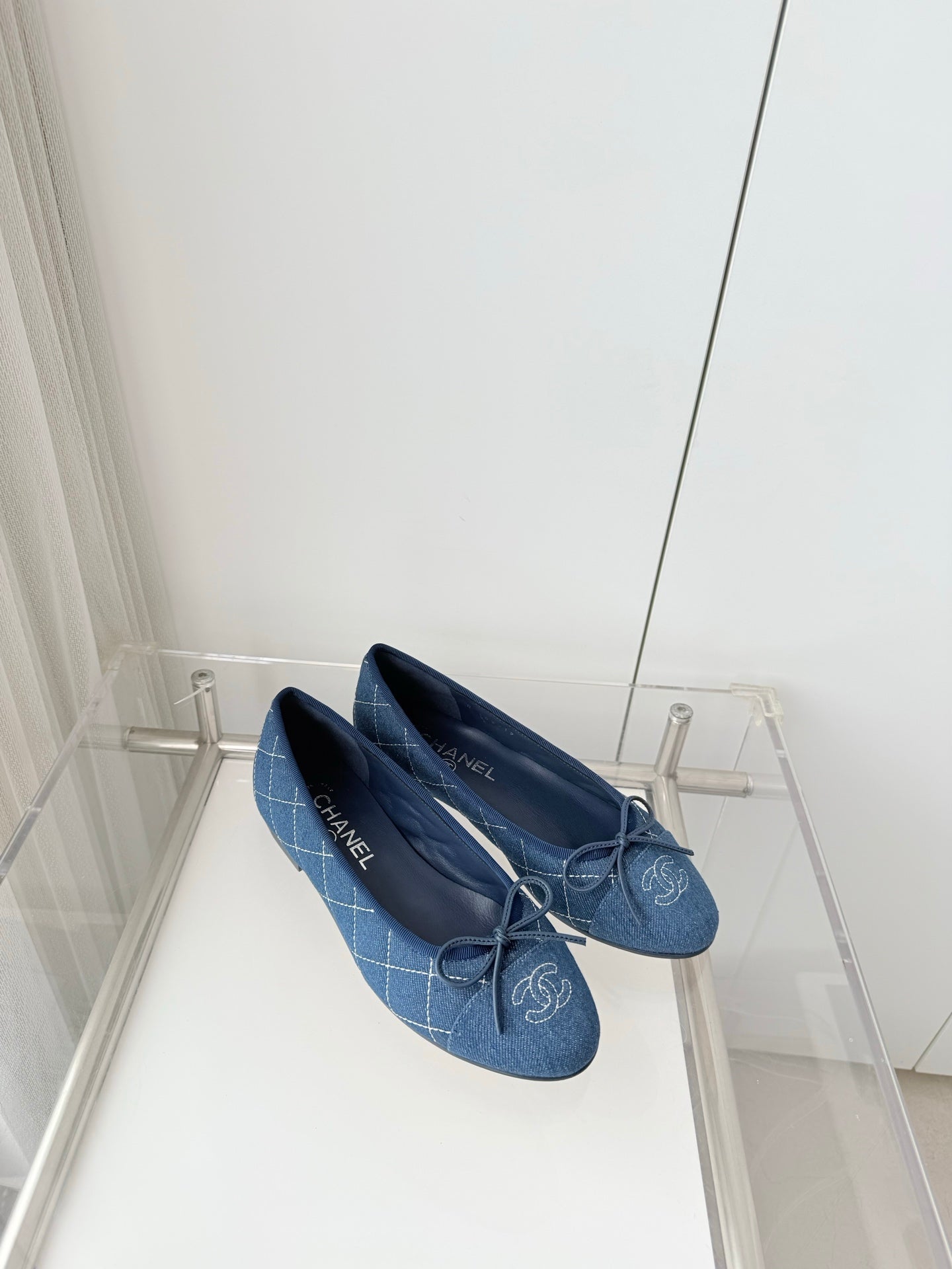 Chanel 2026 Ballet Flat Blue Denim 697394