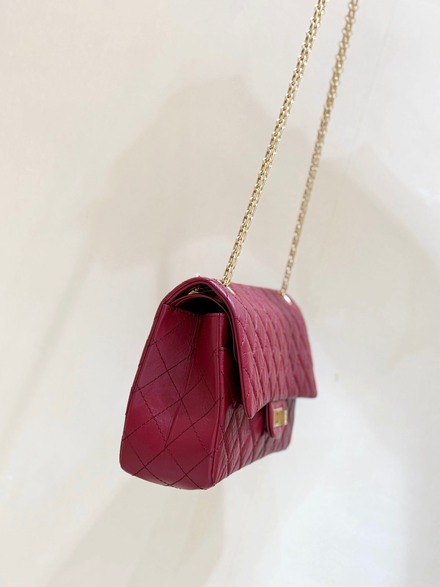 CC 2.55 Reissue 226 Double Flap Bag 28cm Red Leather 289922