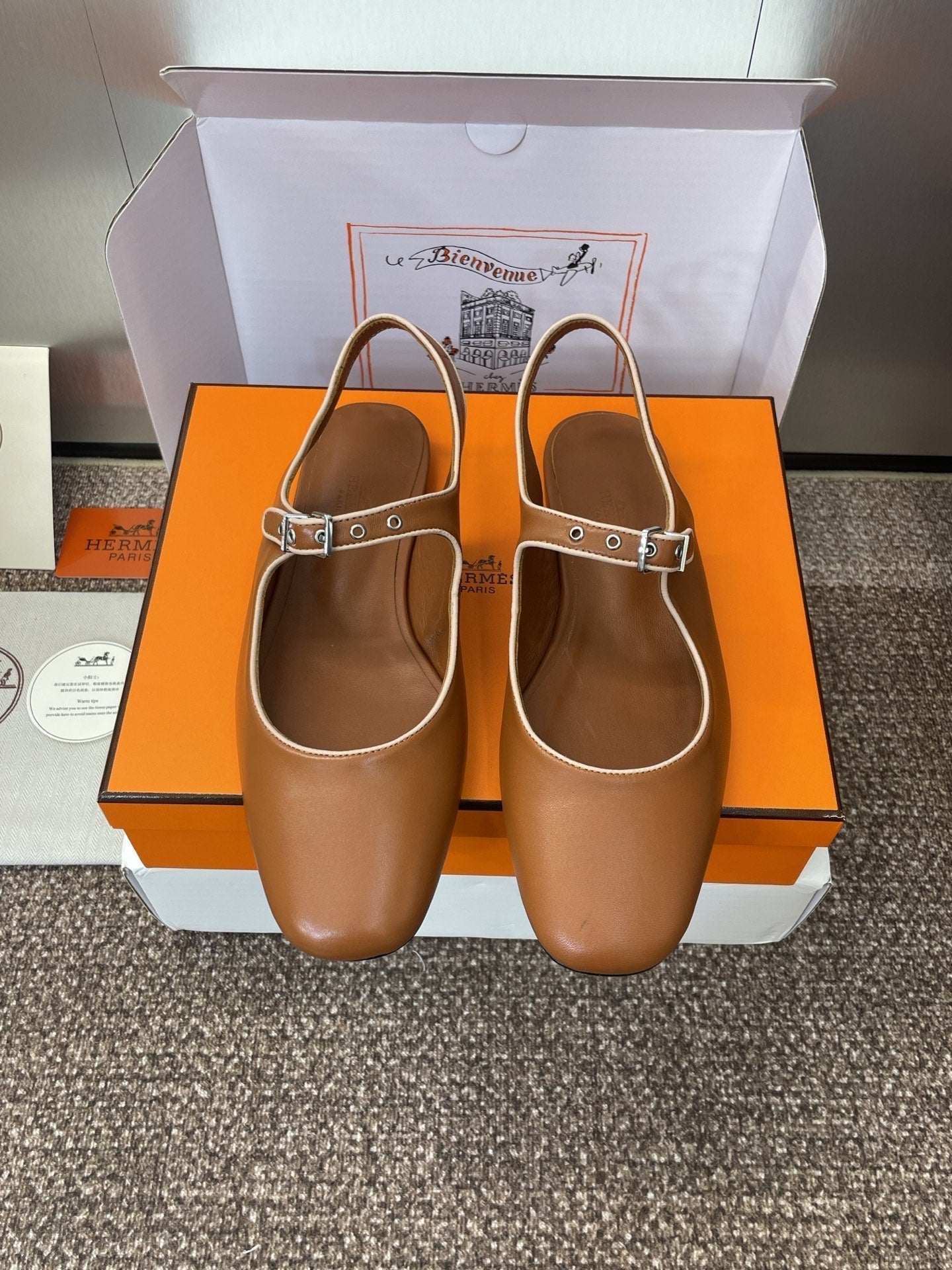 HM 25 Kleo Slingback Brown Calfskin 372950