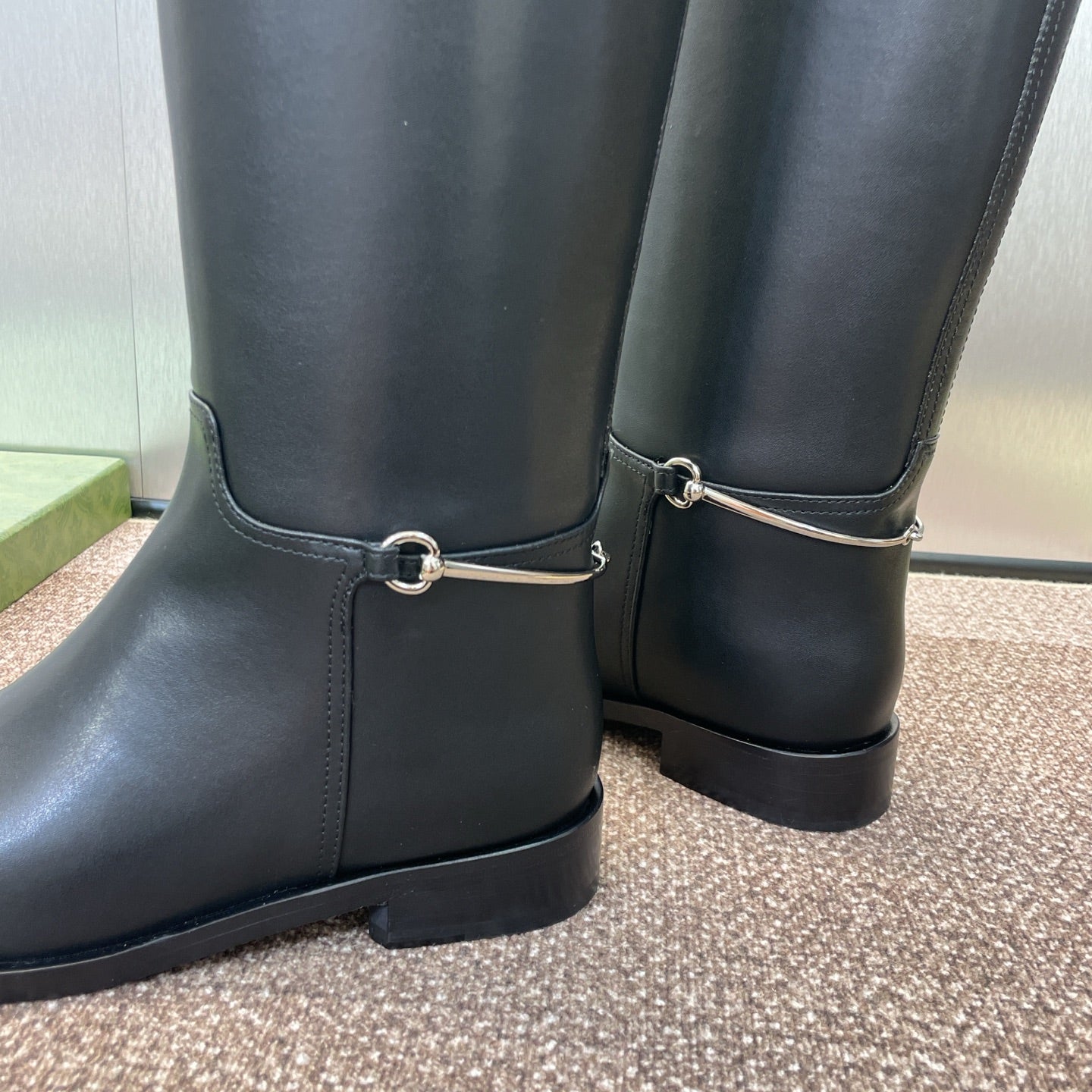 GG Women's Boot With Slim Horsebit 2.5cm Black  Leather 508911