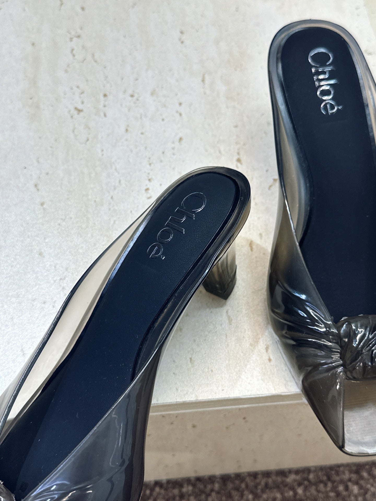 Chloe Jelly Mules Black TPU 959747