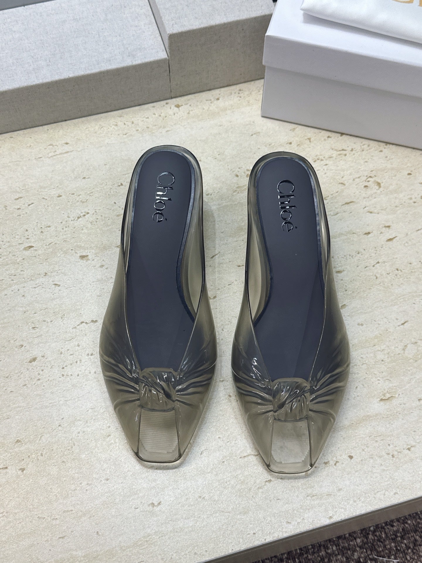 Chloe Jelly Mules Grey 959748