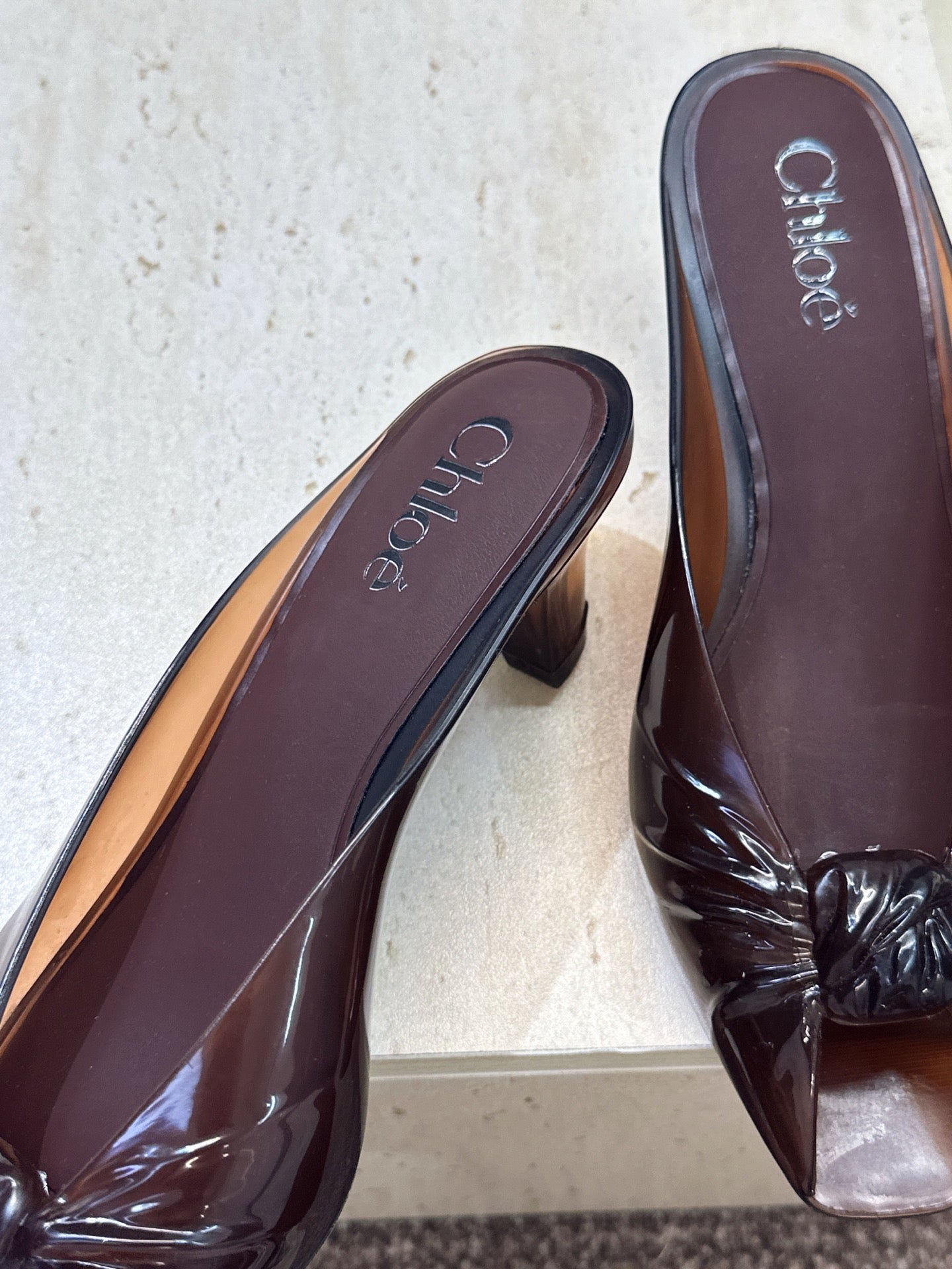 Chloe Jelly Mules Burgundy TPU 959749