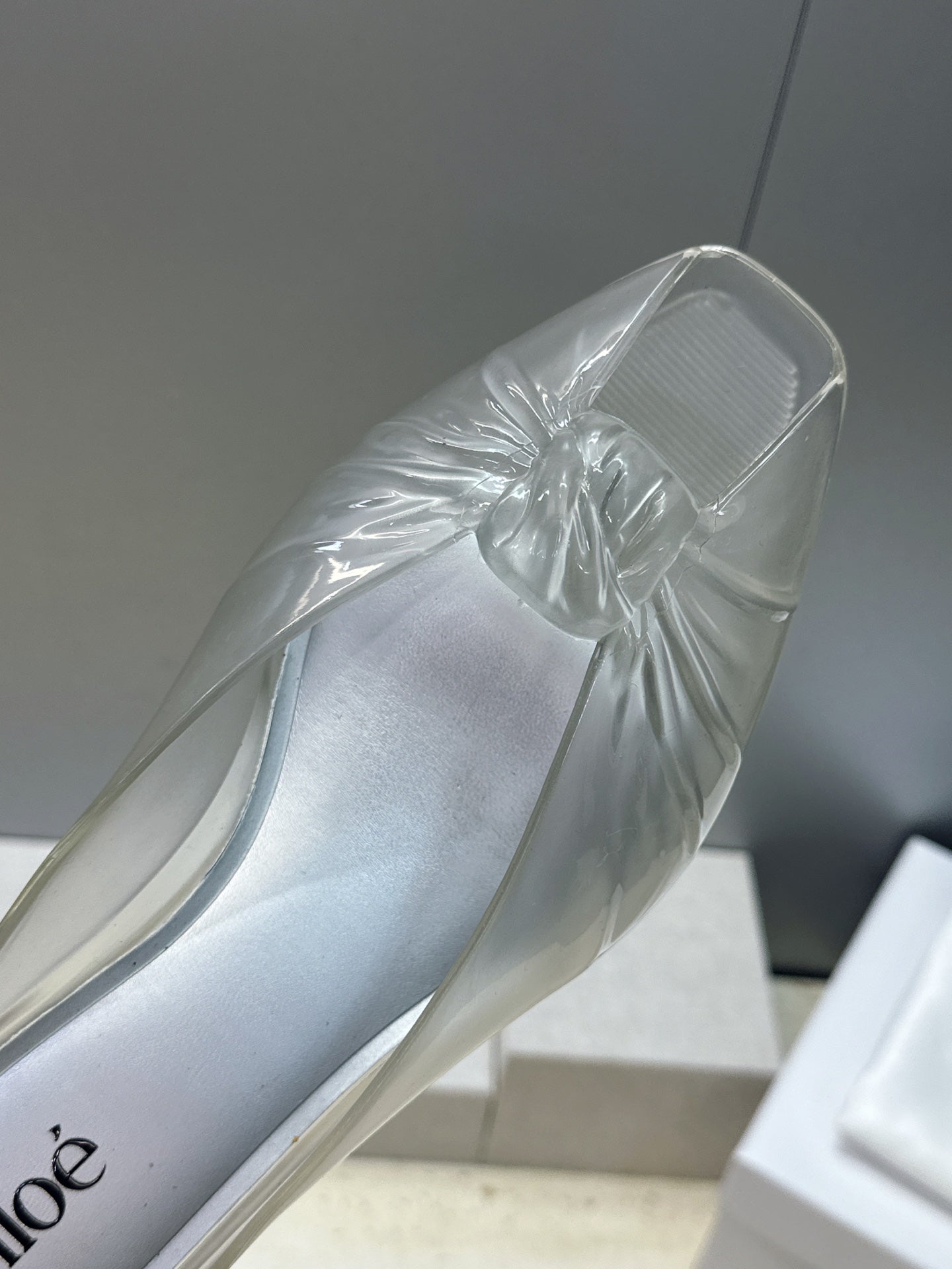 Chloe Jelly Mules White TPU
