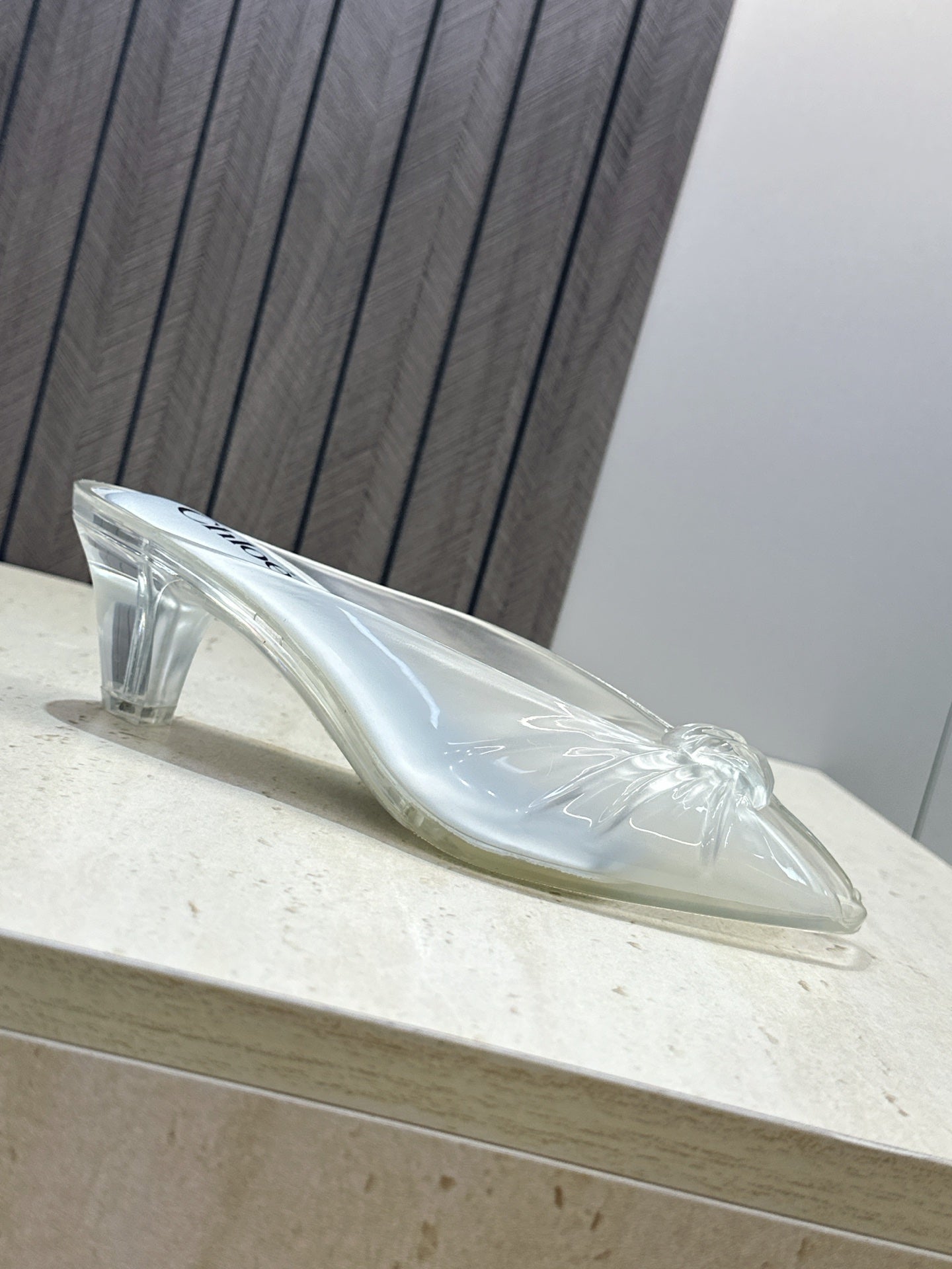 Chloe Jelly Mules White TPU