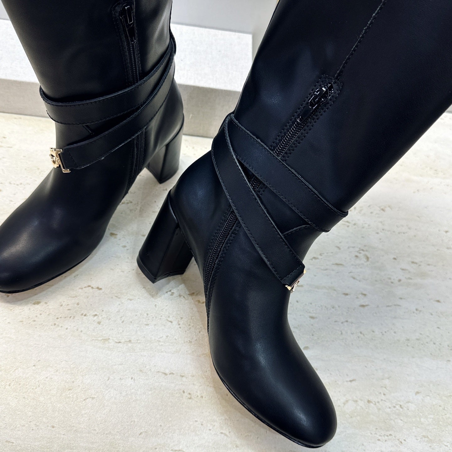 CD 26 Heel Knee-High Boots 8cm Calfskin 959602