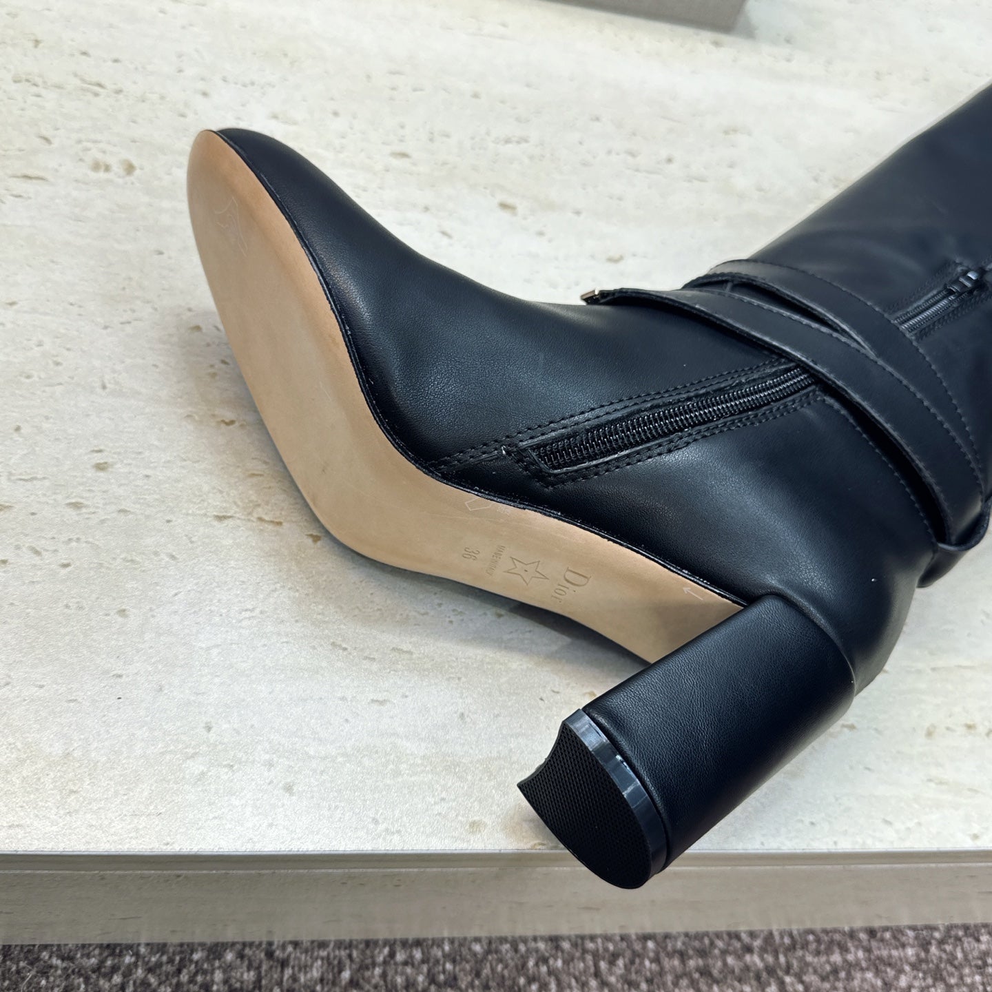 CD 26 Heel Knee-High Boots 8cm Calfskin 959602