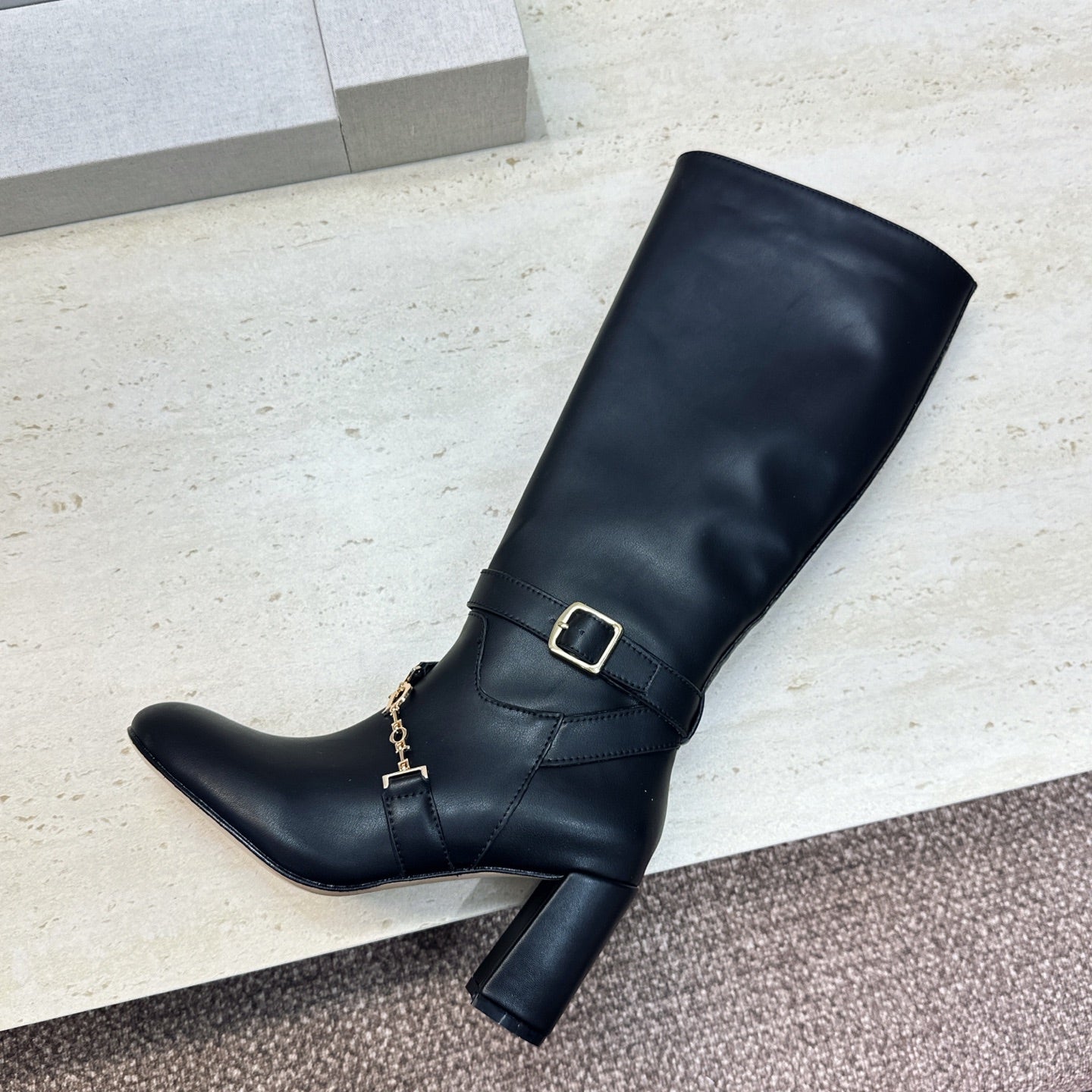 CD 26 Heel Knee-High Boots 8cm Calfskin 959602