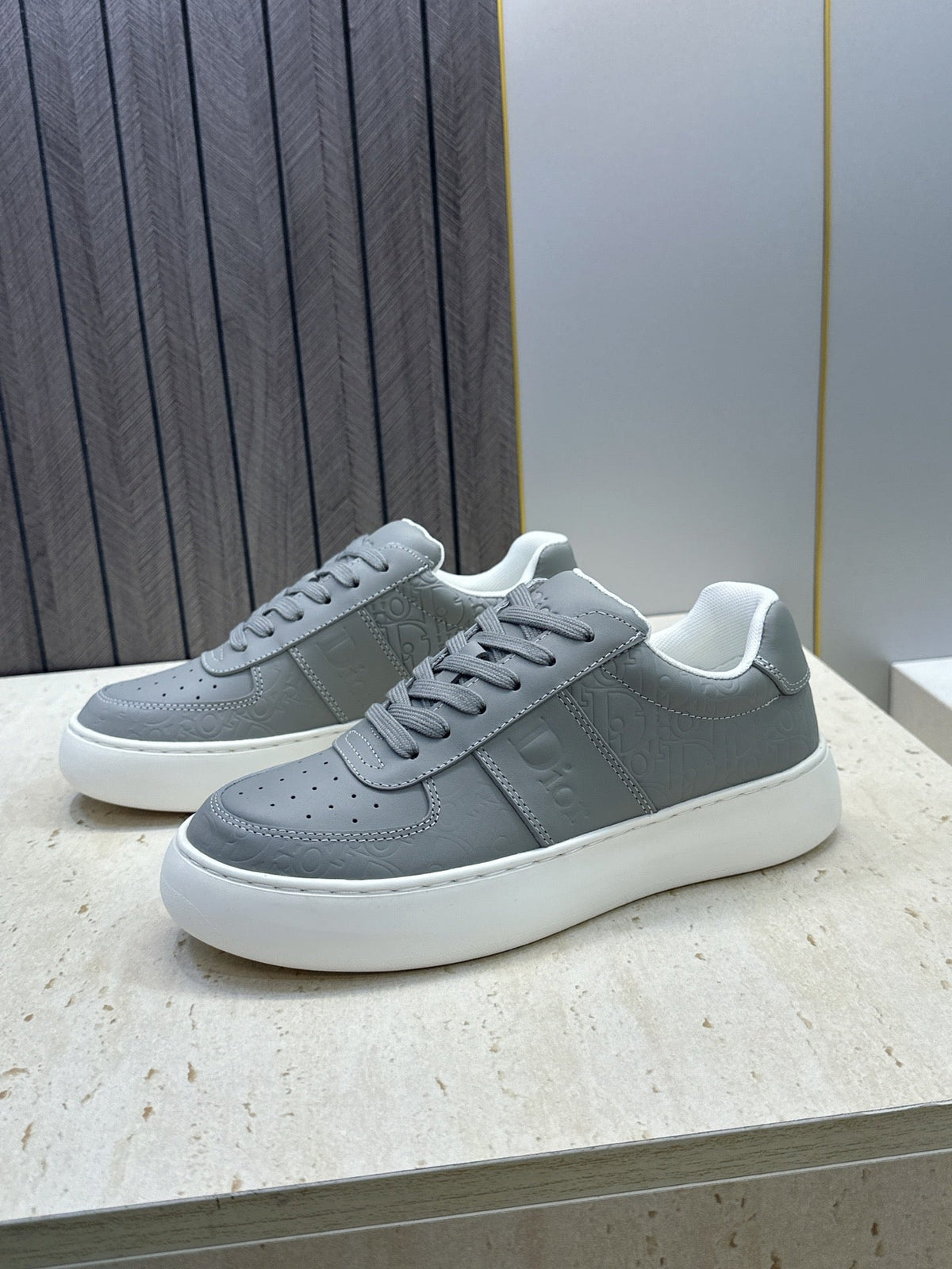 CD 26s Star Sneakers Grey Gravity Embossed Leather 118414