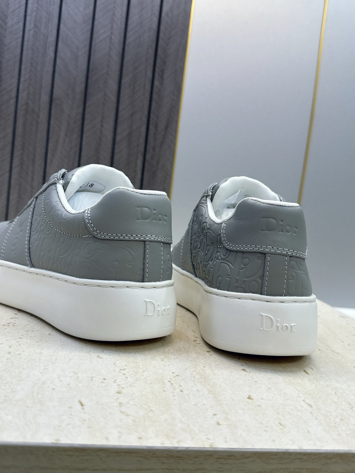 CD 26s Star Sneakers Grey Gravity Embossed Leather 118414