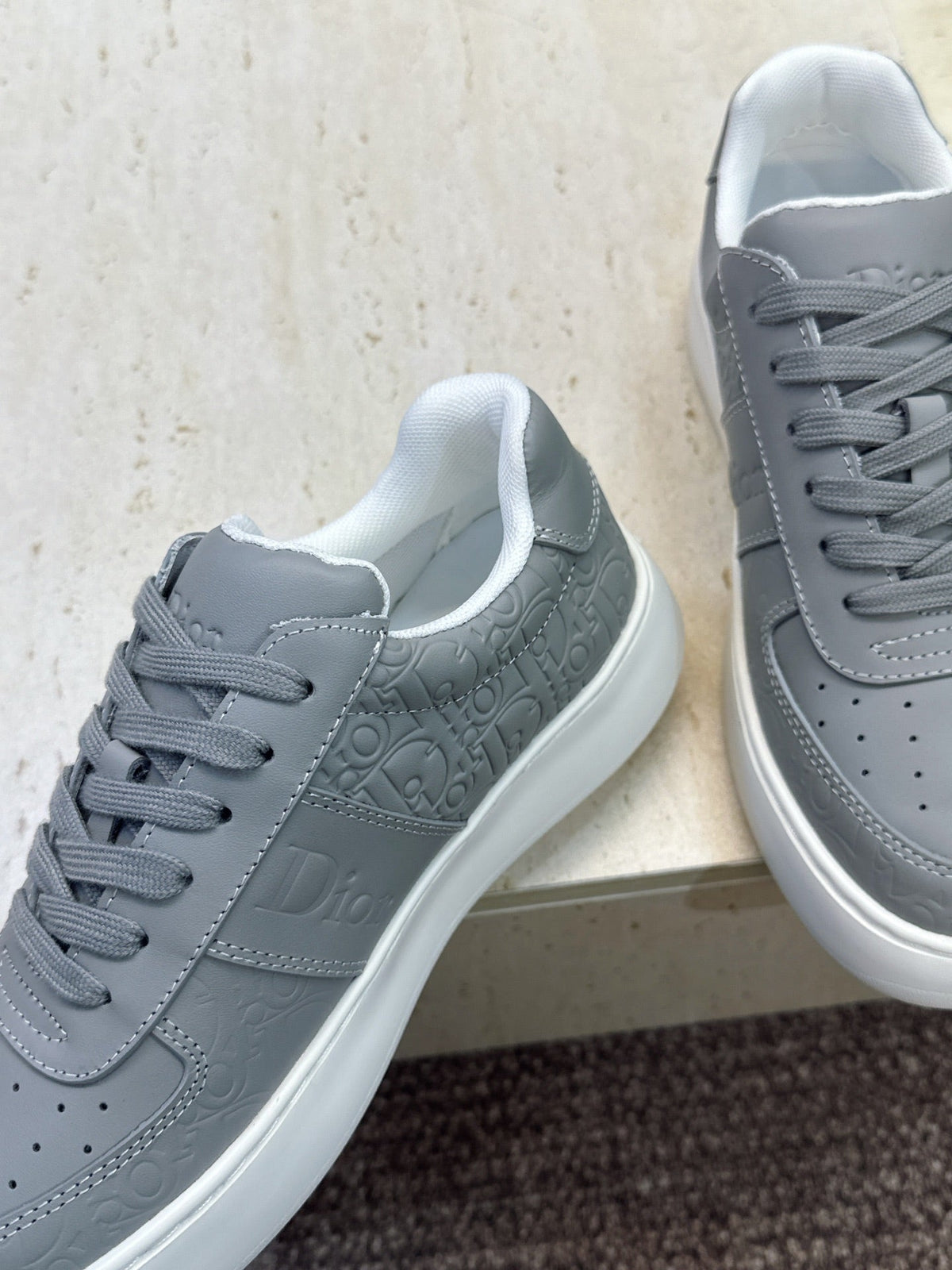 CD 26s Star Sneakers Grey Gravity Embossed Leather 118414