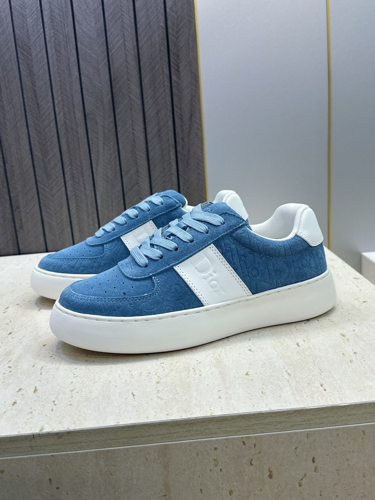 CD 26s Star Sneakers Denim Blue Gravity Embossed Suede 118418