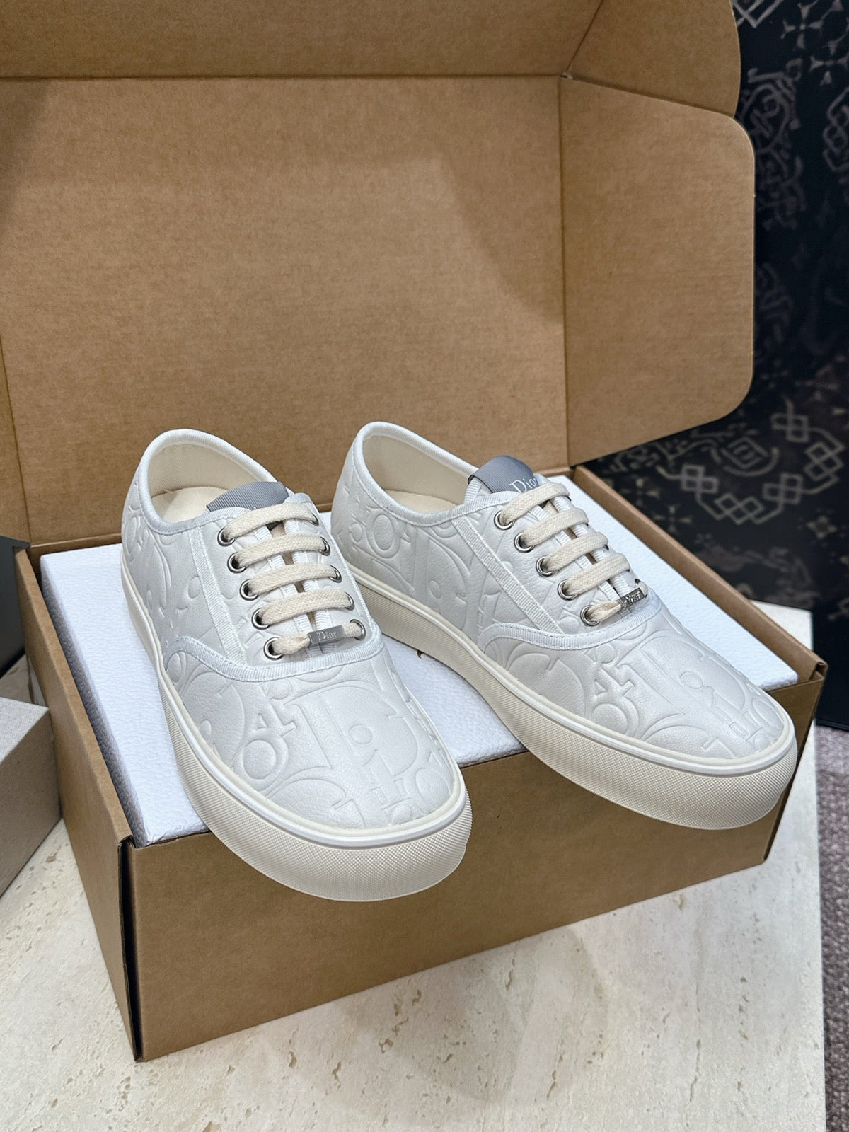 CD 26s Saltwind Sneakers White Gravity Embossed Leather 118429