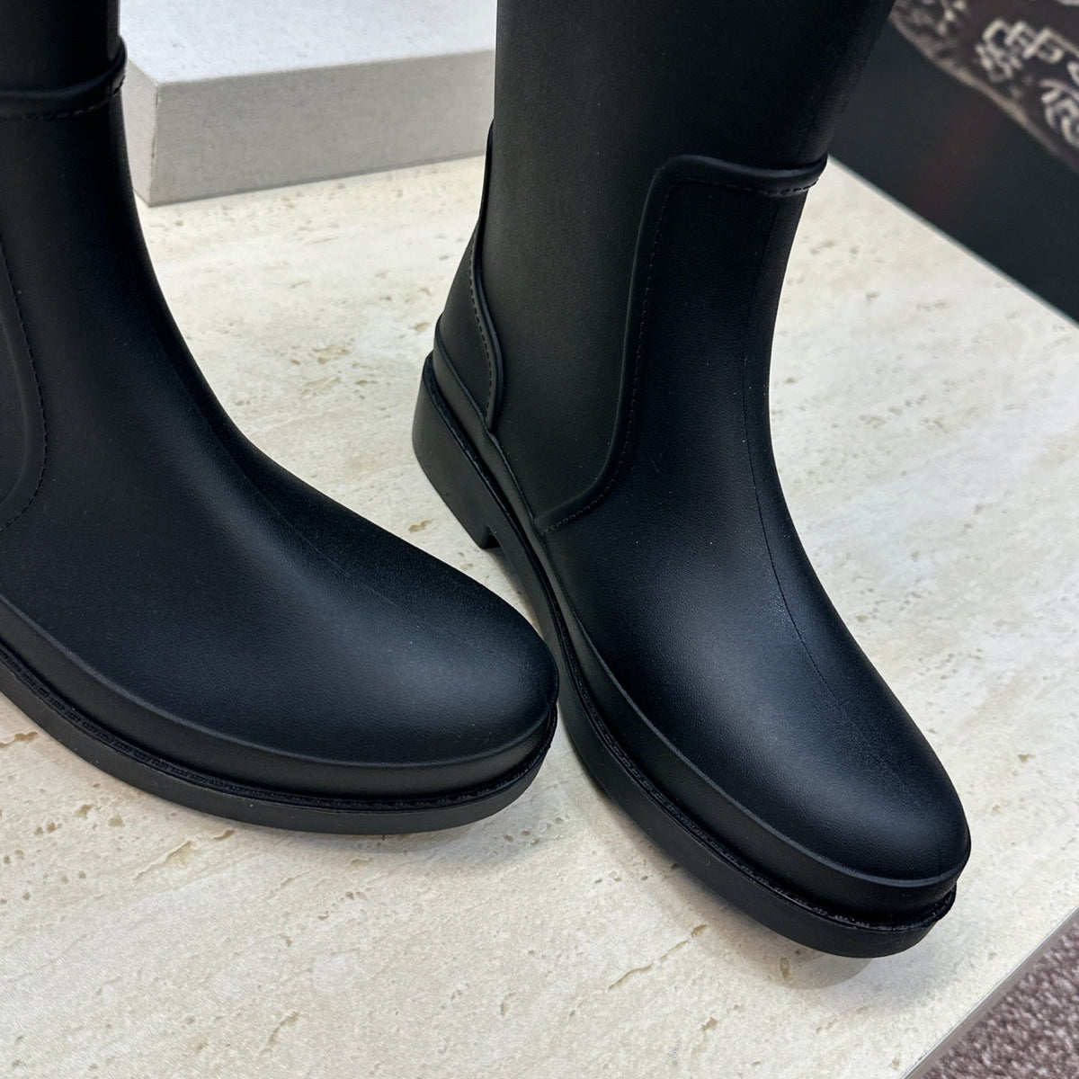 CC 26S Rain High Boots Black Rubber 118737