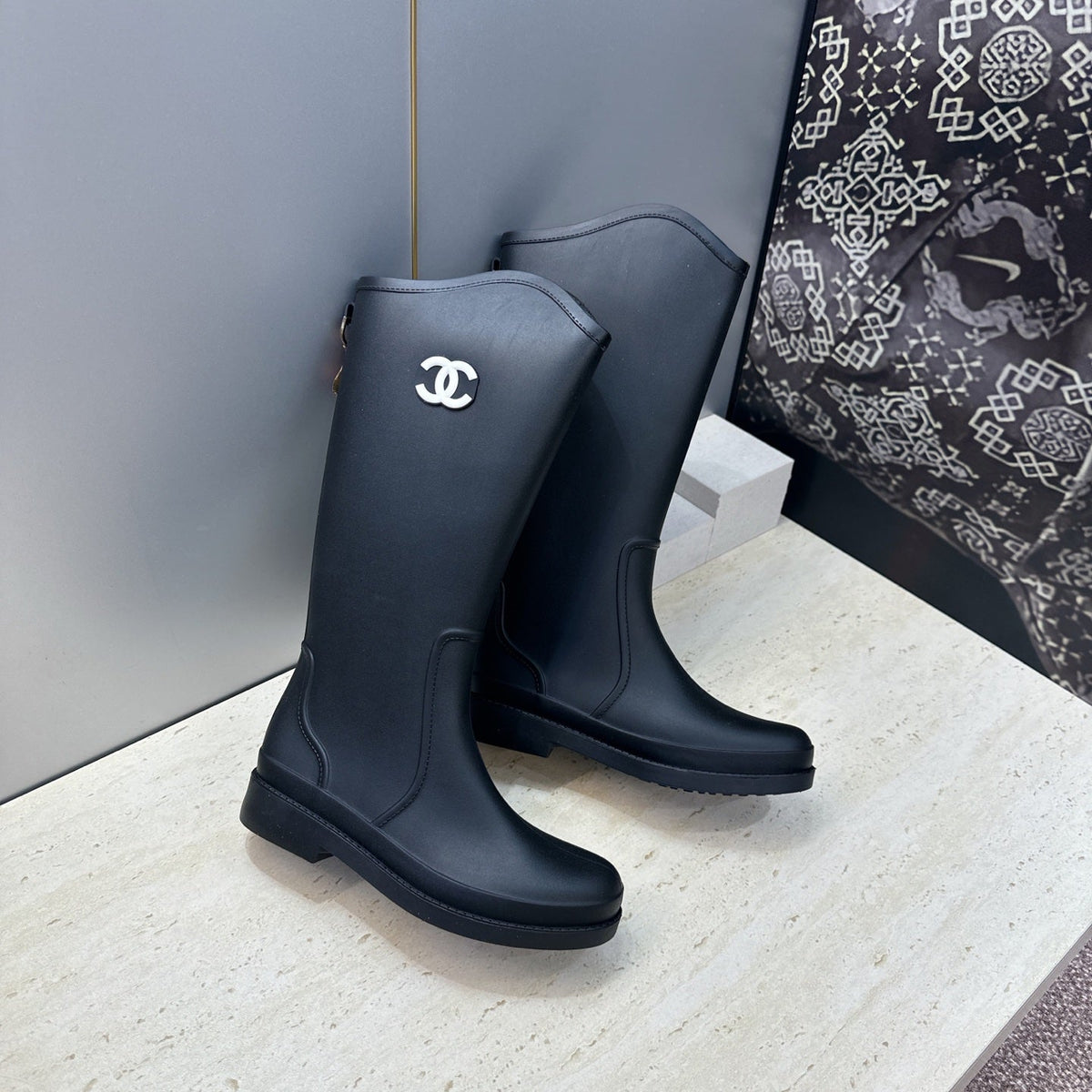 CC 26S Rain High Boots Black Rubber 118737