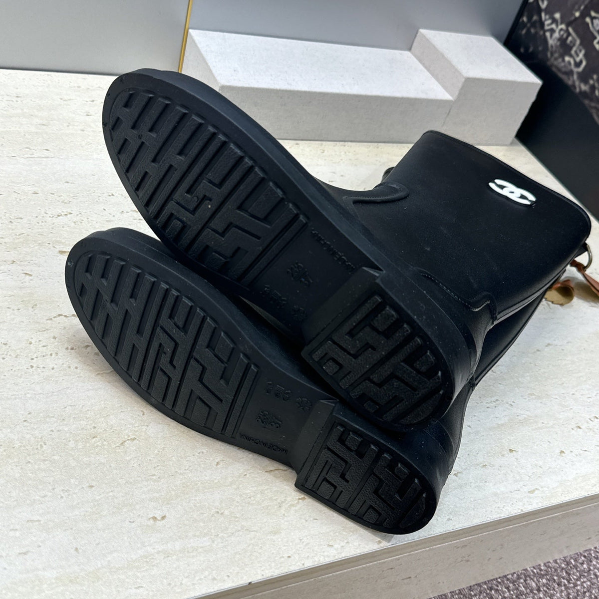 CC 26S Rain High Boots Black Rubber 118737