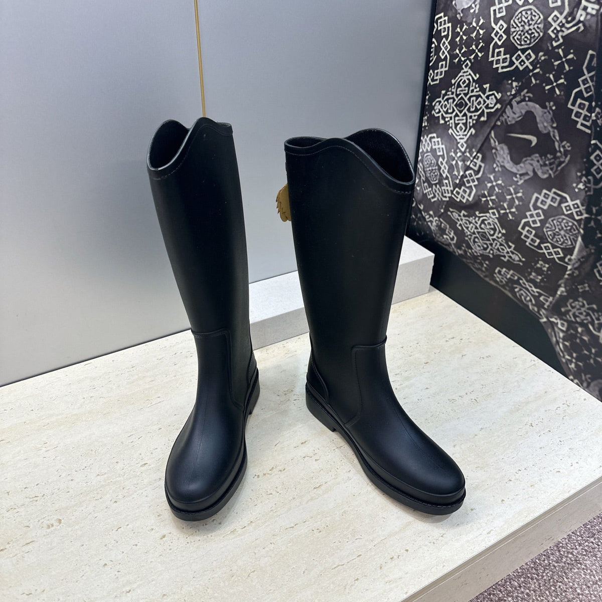 CC 26S Rain High Boots Black Rubber 118737