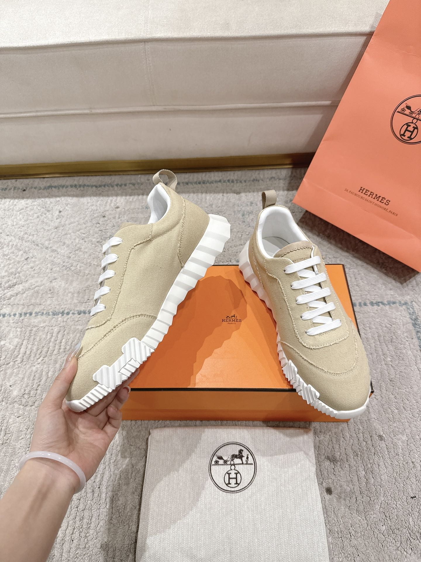 HM Bouncing Sneaker Khaki Canvas 581315