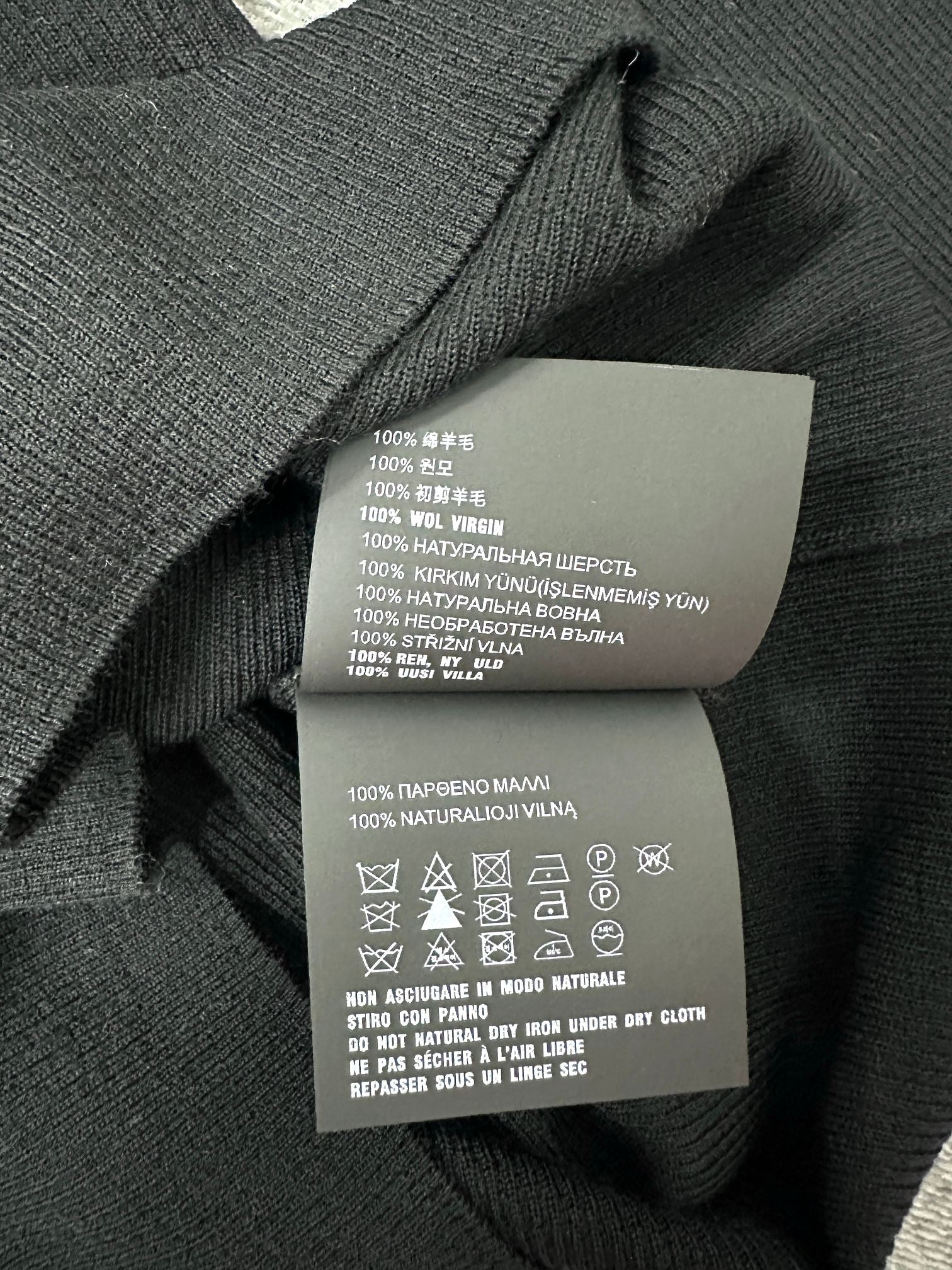 Prada Turtleneck Stretch Black Wool 336821