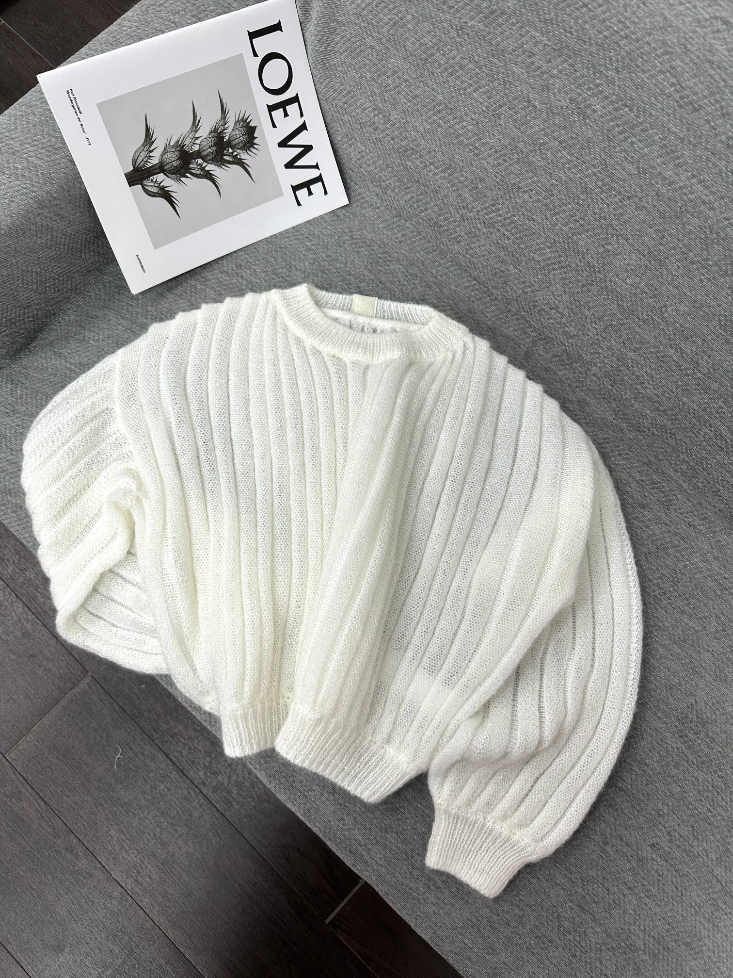 Loewe Mohair Sweater White Wool 345300