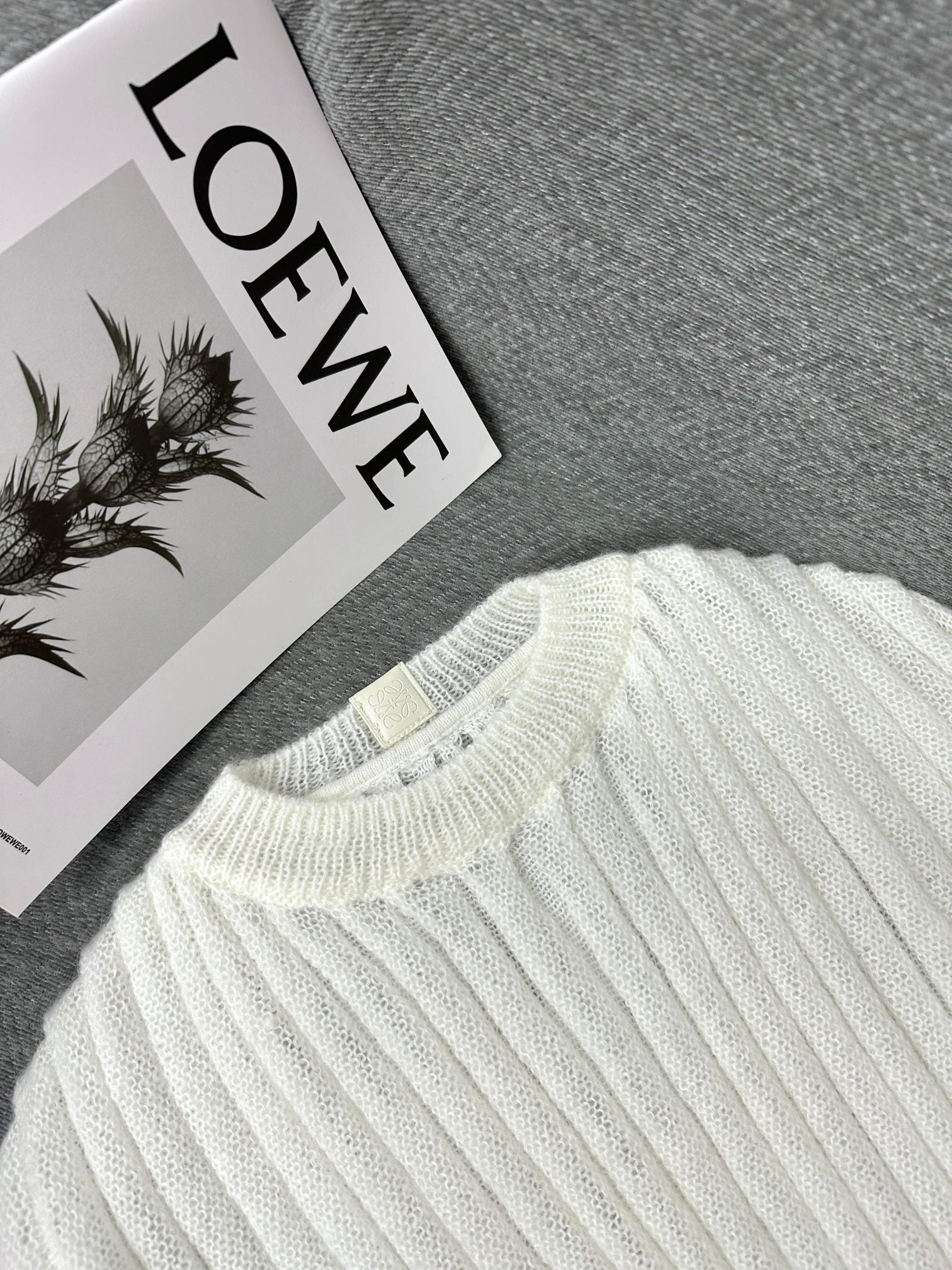 Loewe Mohair Sweater White Wool 345300