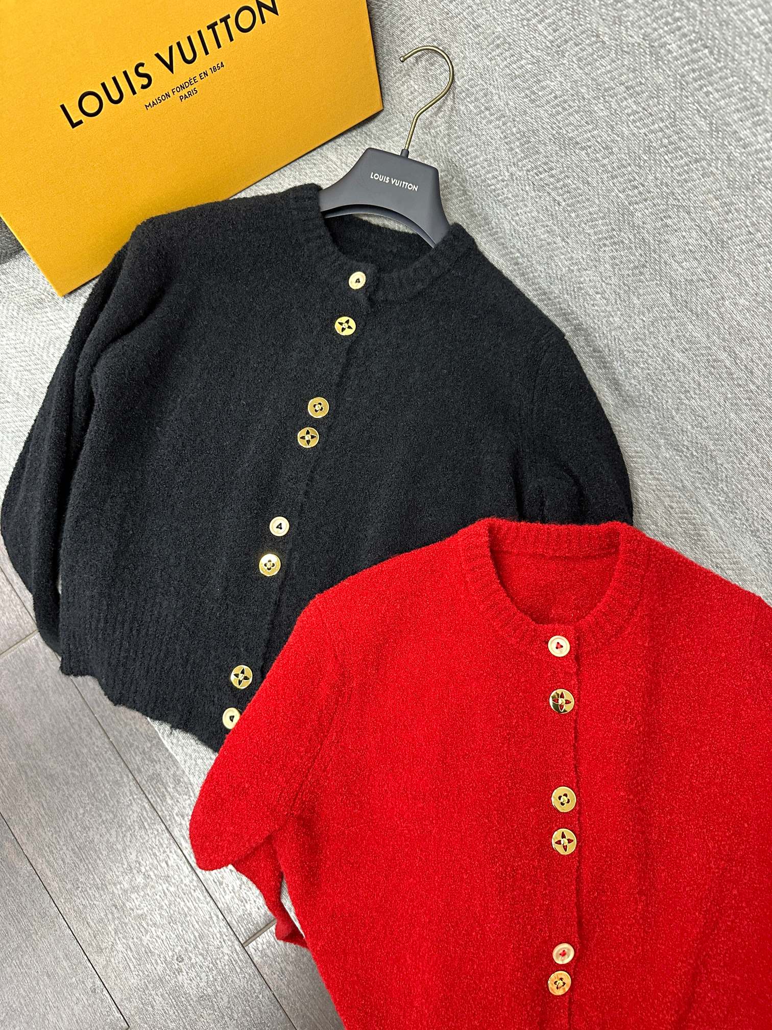 LV Monogram Button Cardigan Wool Polyamide 345369