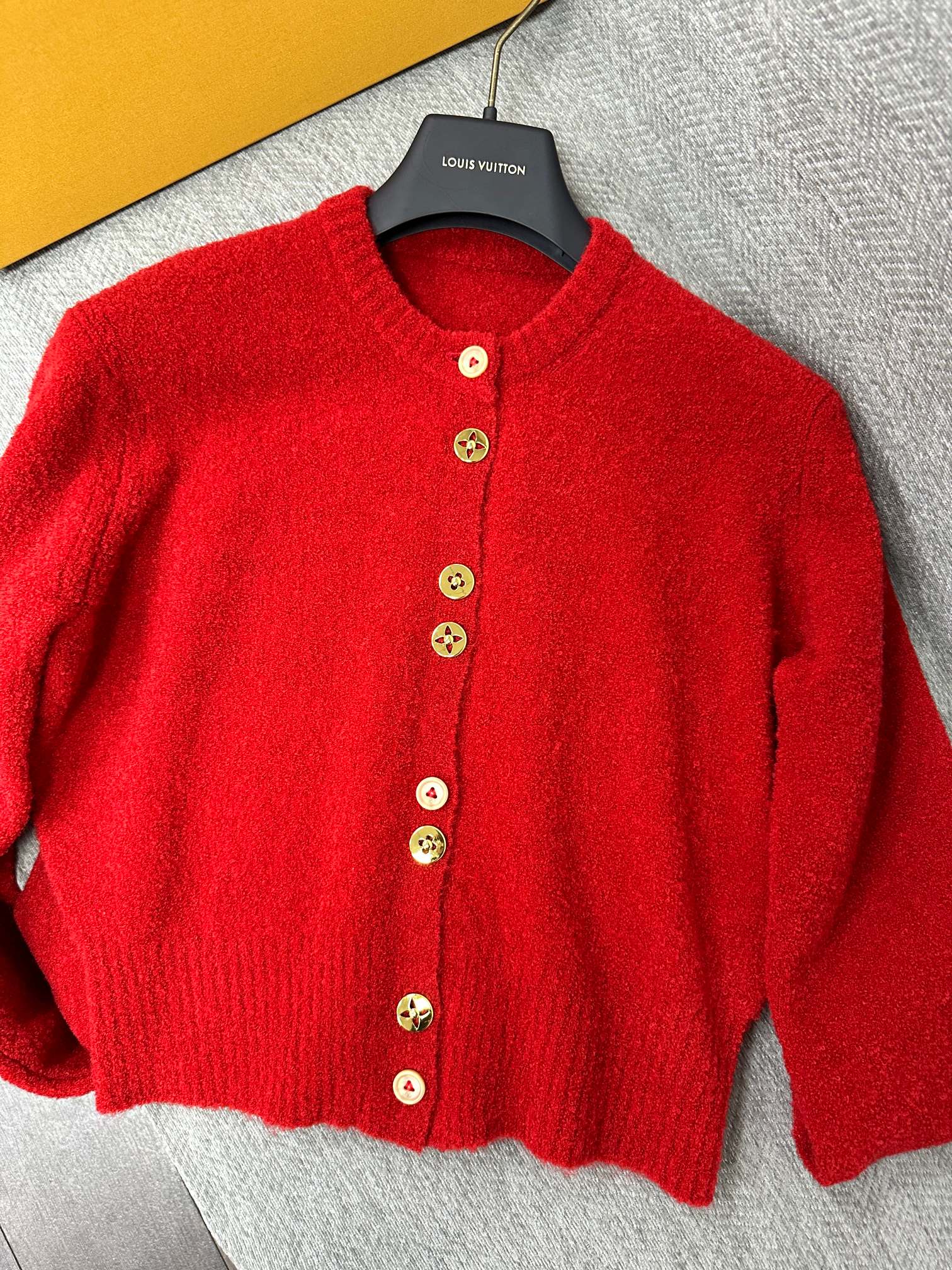 LV Monogram Button Cardigan Wool Polyamide 345369