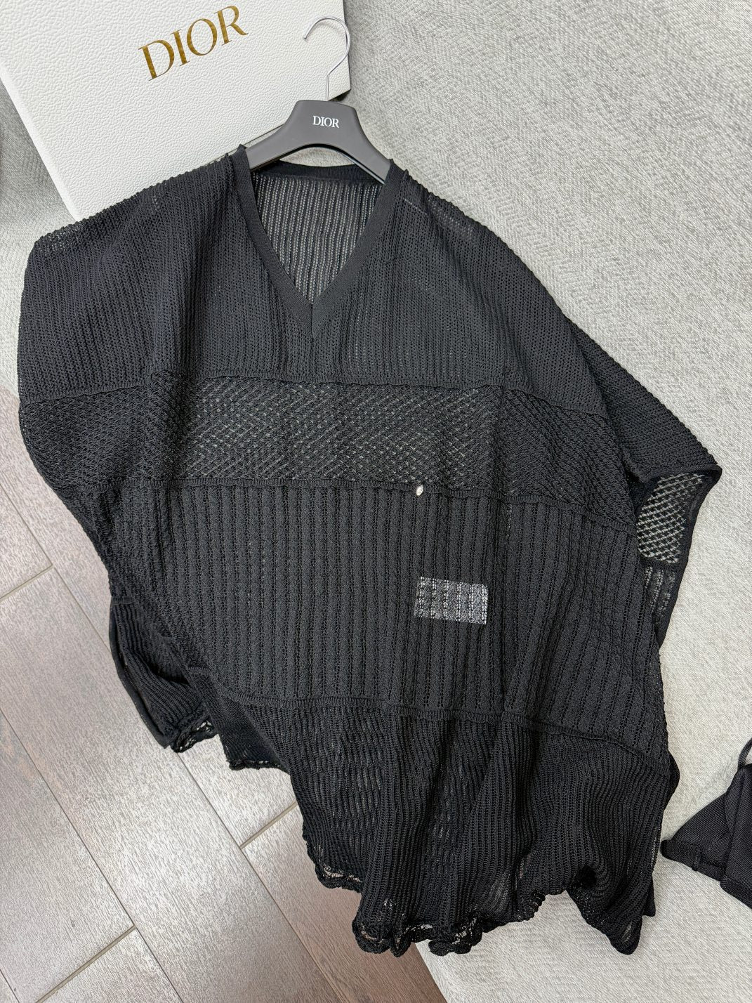 CD 26s Hollowed-Out Cover-Up Two-Piece Set Black Rayon 414832