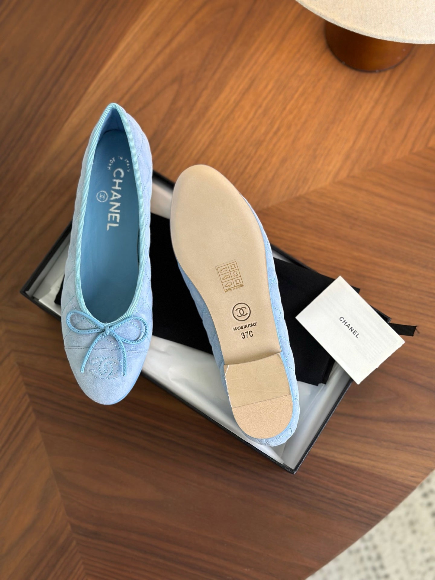 CC 26s Ballet Flat Light Blue Suede 938166