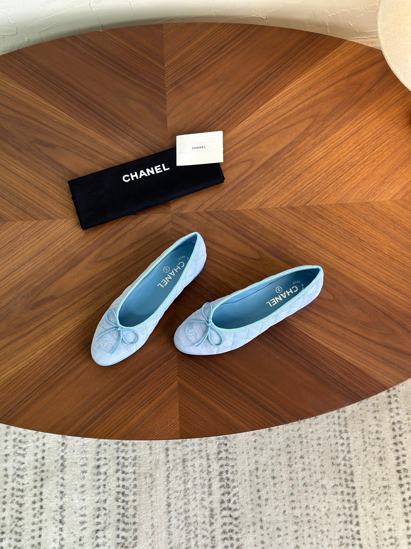 CC 26s Ballet Flat Light Blue Suede 938166
