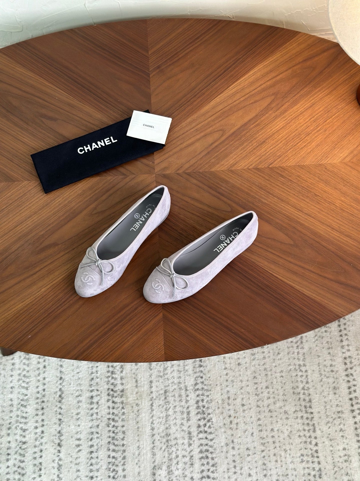 CC 26s Ballet Flat Light Grey Suede 938179