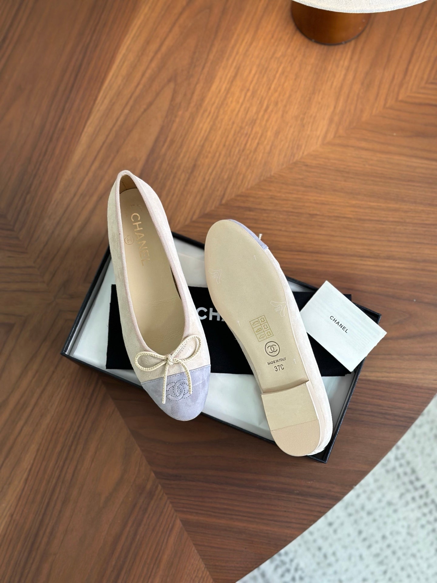 CC 26s Ballet Flat Khaki Purple Suede 938187
