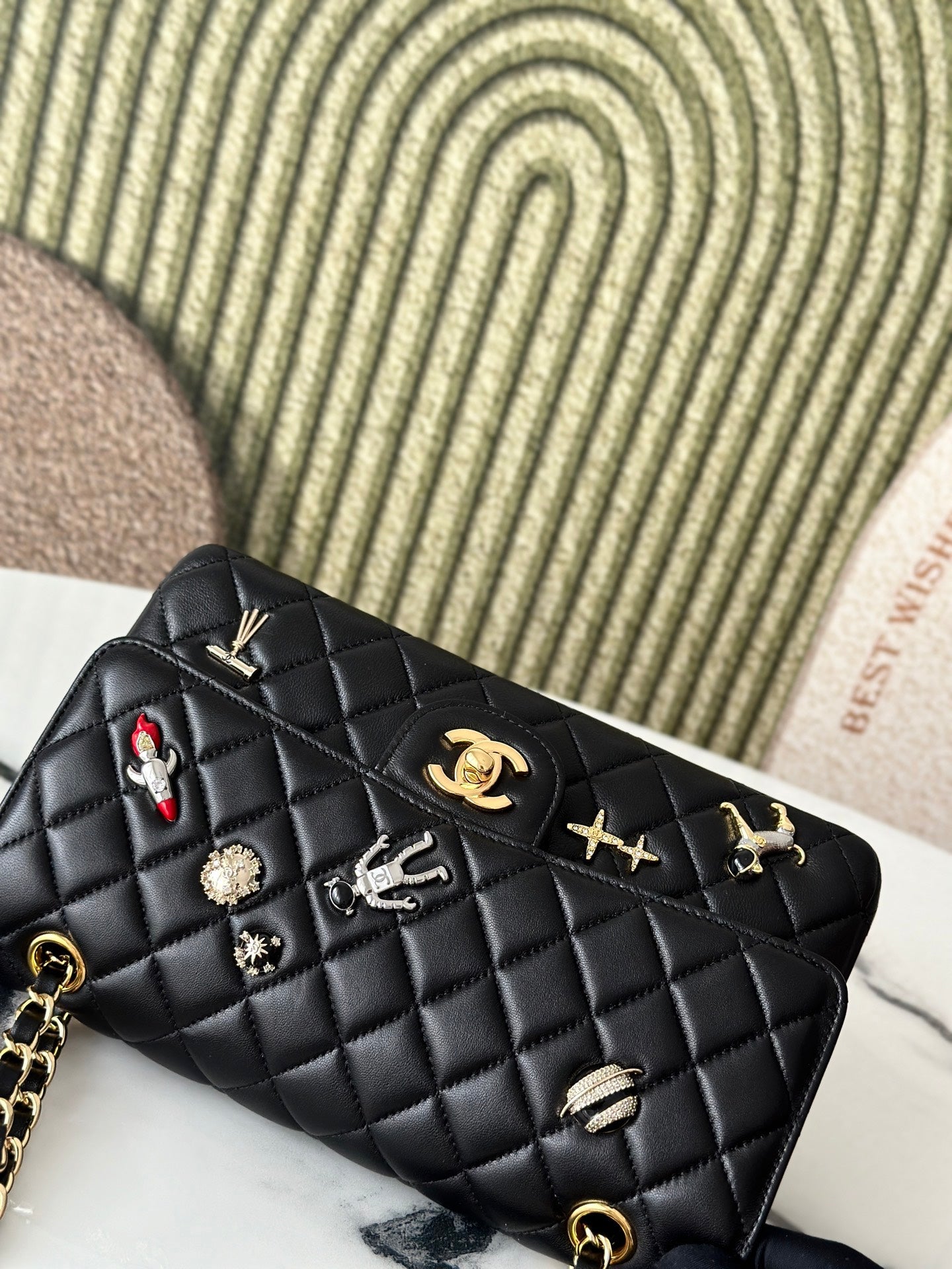 CC 26s Classic 11.12 Bag 25.5cm Black Lambskin