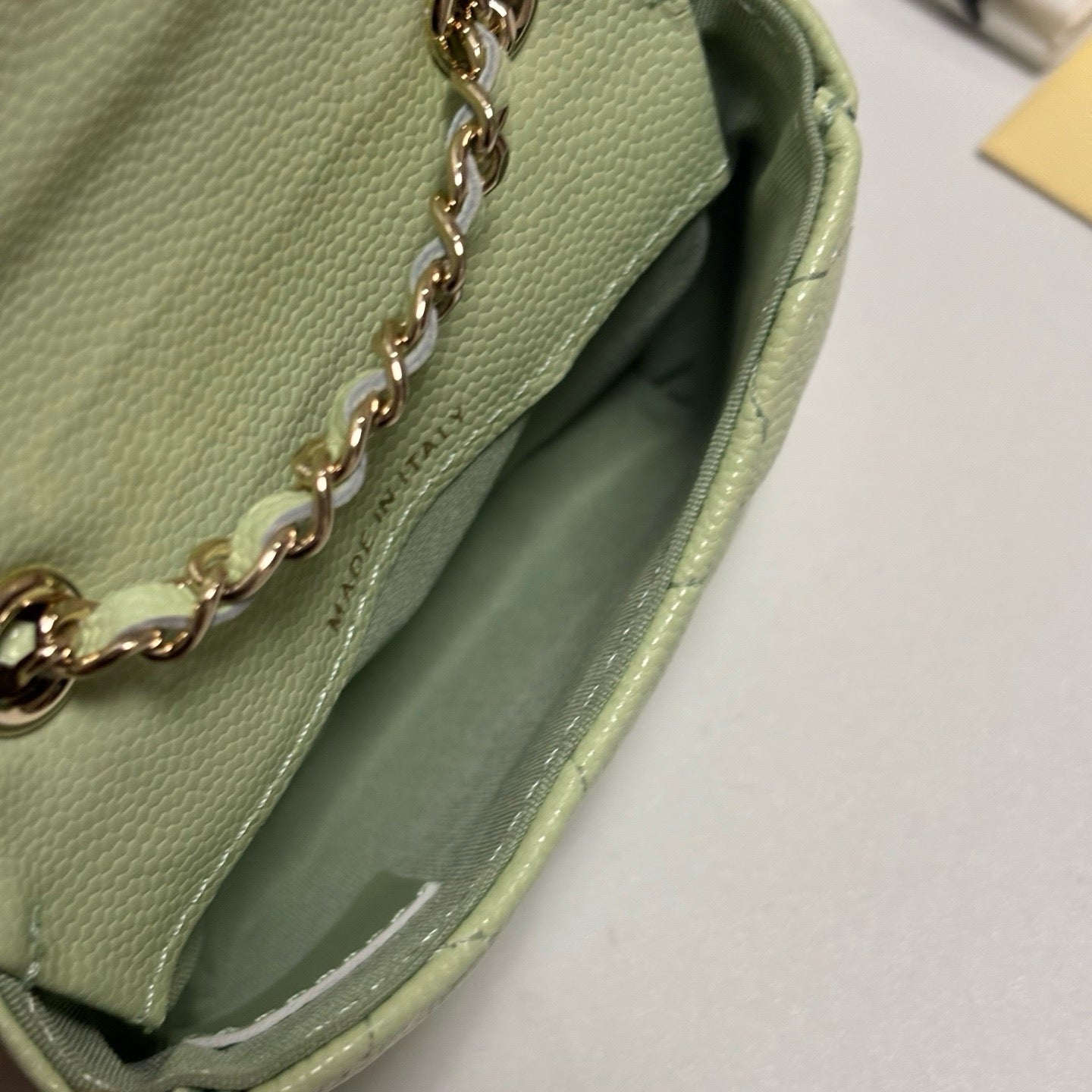 CC 26s Waist Belt Bag Chain Mint Green Caviar 212339